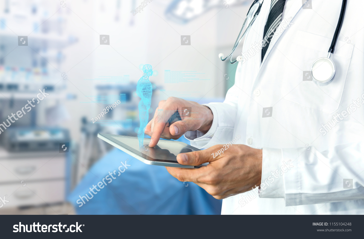 Smart Health Care Internet Things Hospital Stock Photo 1155104248 ...