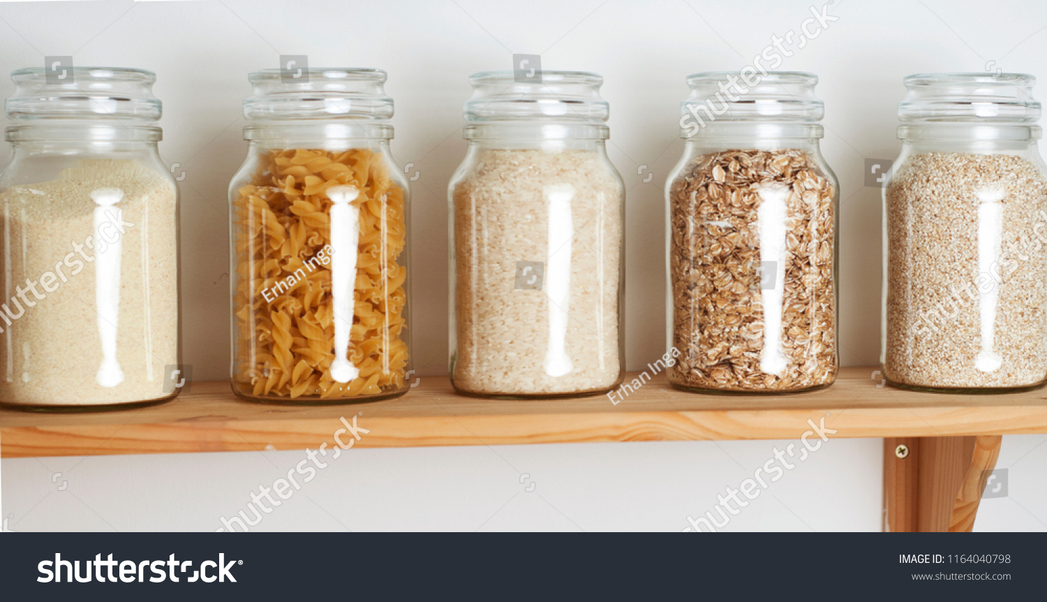 Various Uncooked Cereals Grains Pasta Healthy Stock Photo 1164040798 Shutterstock