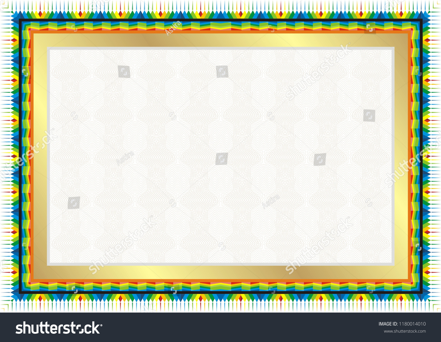 Colorful Frame Border Modern Trendy Design Stock Vector (Royalty Free