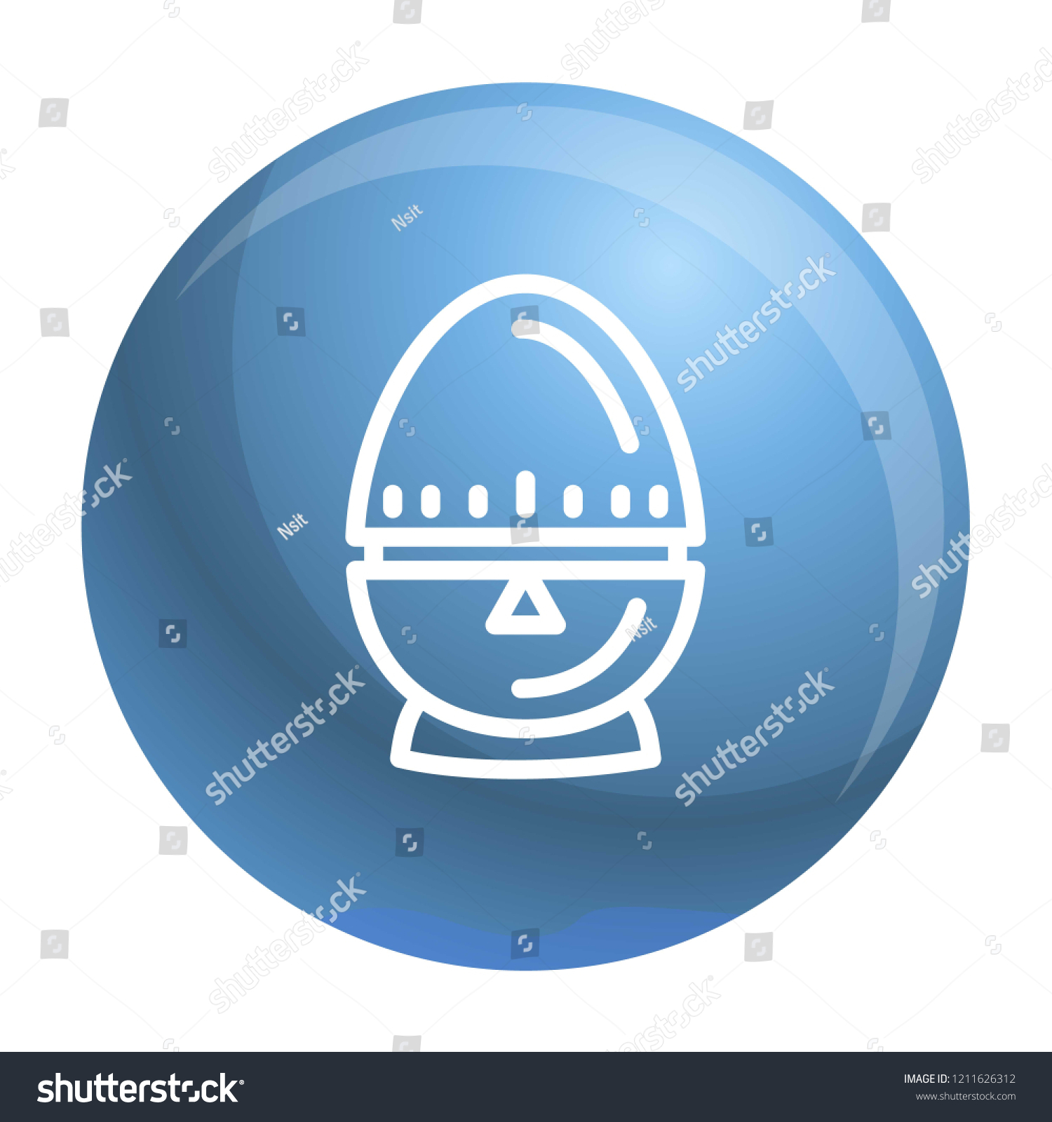 Egg Timer Icon Outline Egg Timer Stock Vector (Royalty Free) 1211626312 ...