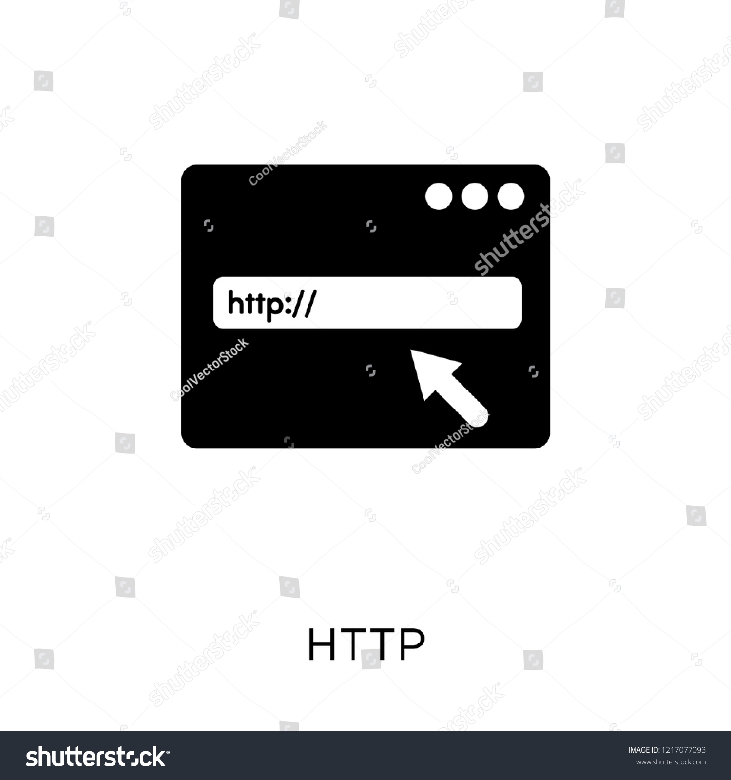 Http Icon Http Symbol Design Programming: vector de stock (libre de ...