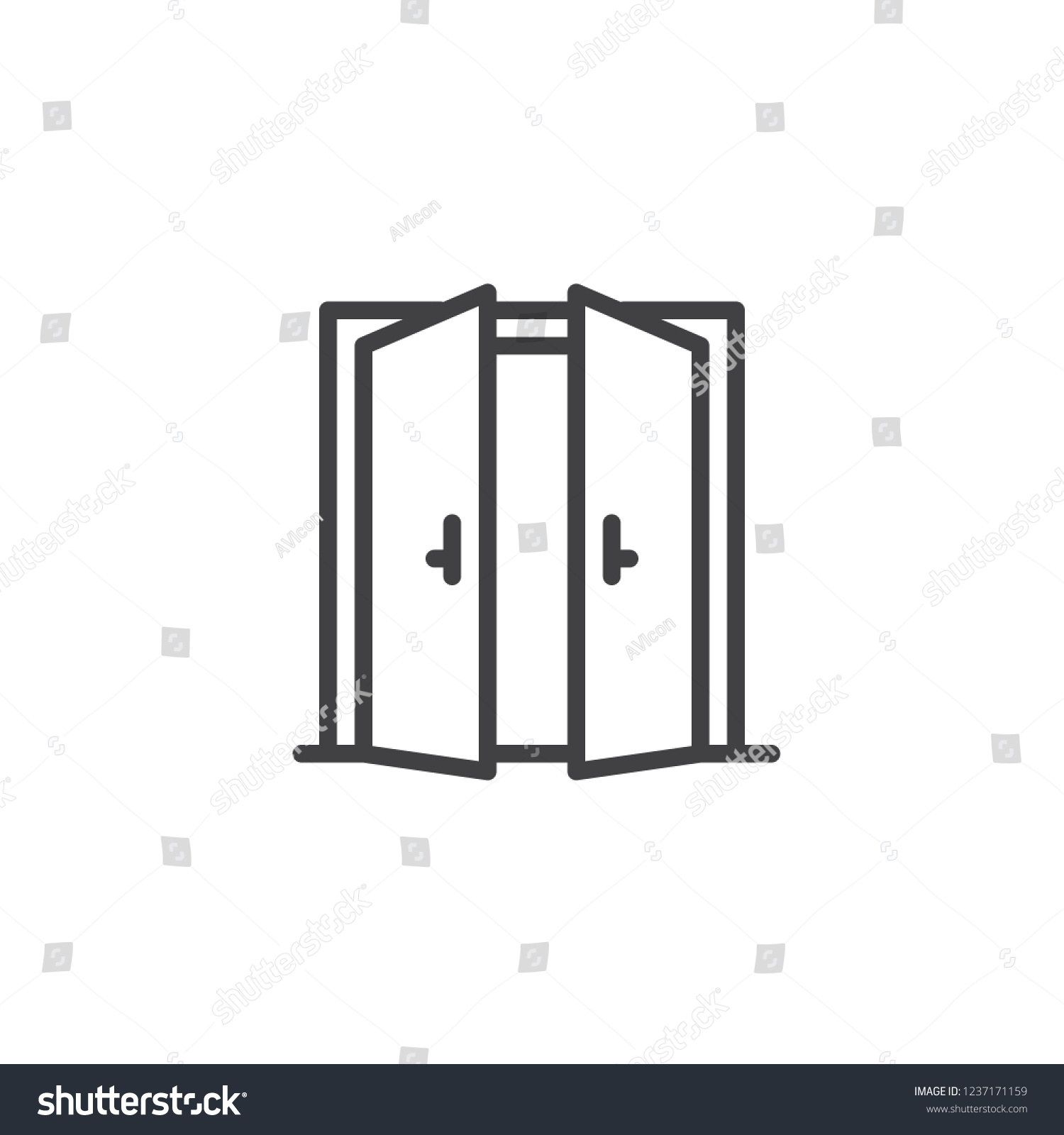 Open Door Clip Art Black And White