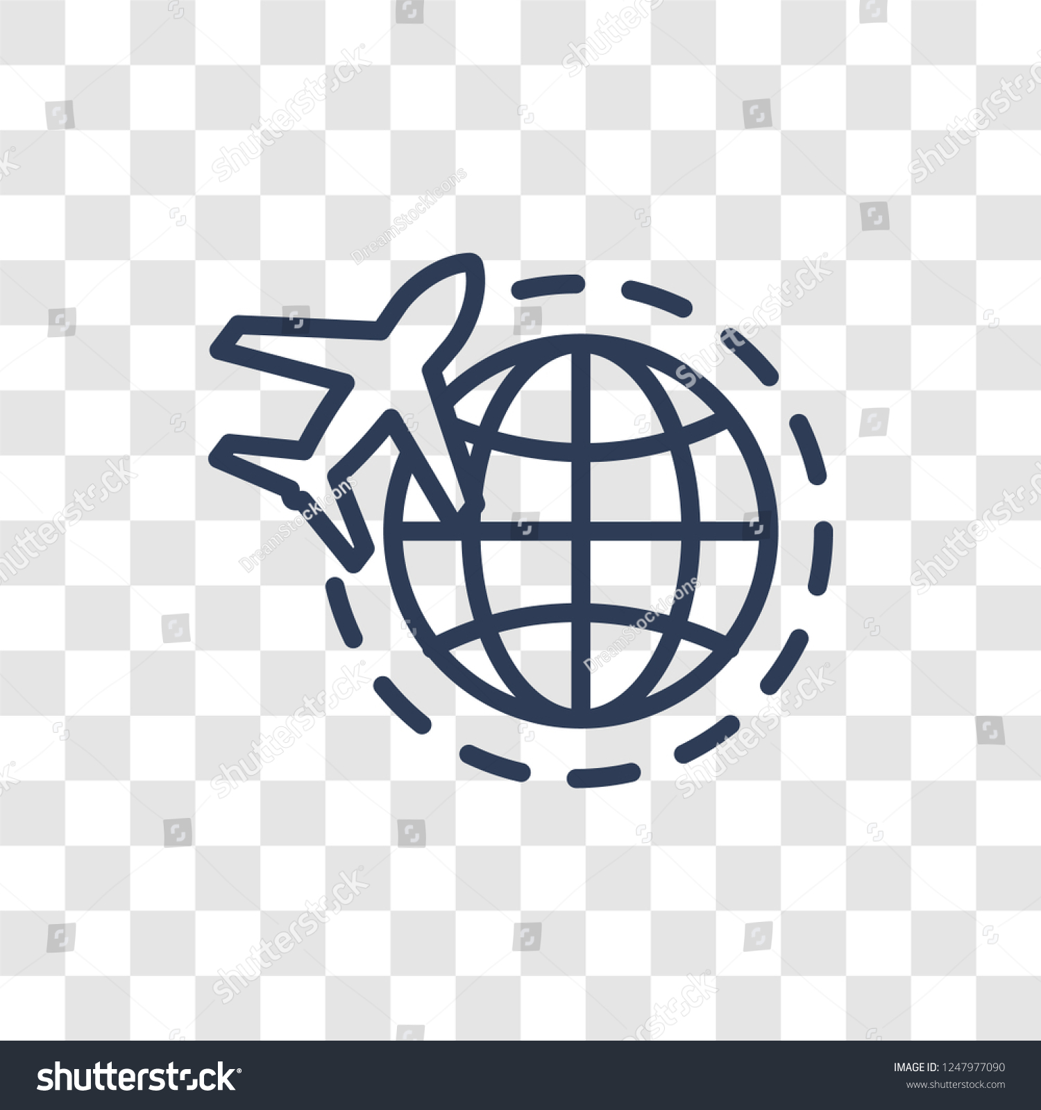 Travel Icon Trendy Linear Travel Logo Stock Vector (Royalty Free ...