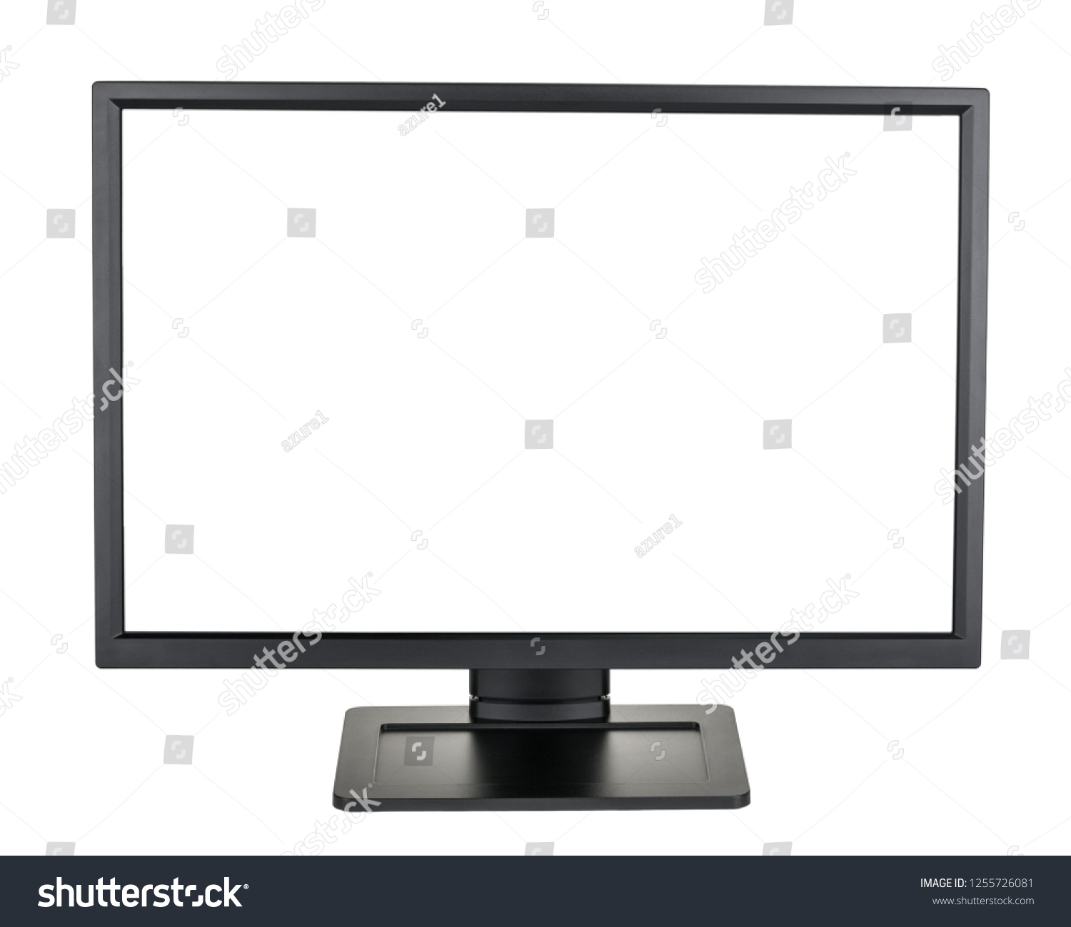 Computer Monitor Display Blank Screen Isolated Stock Photo 1255726081 ...
