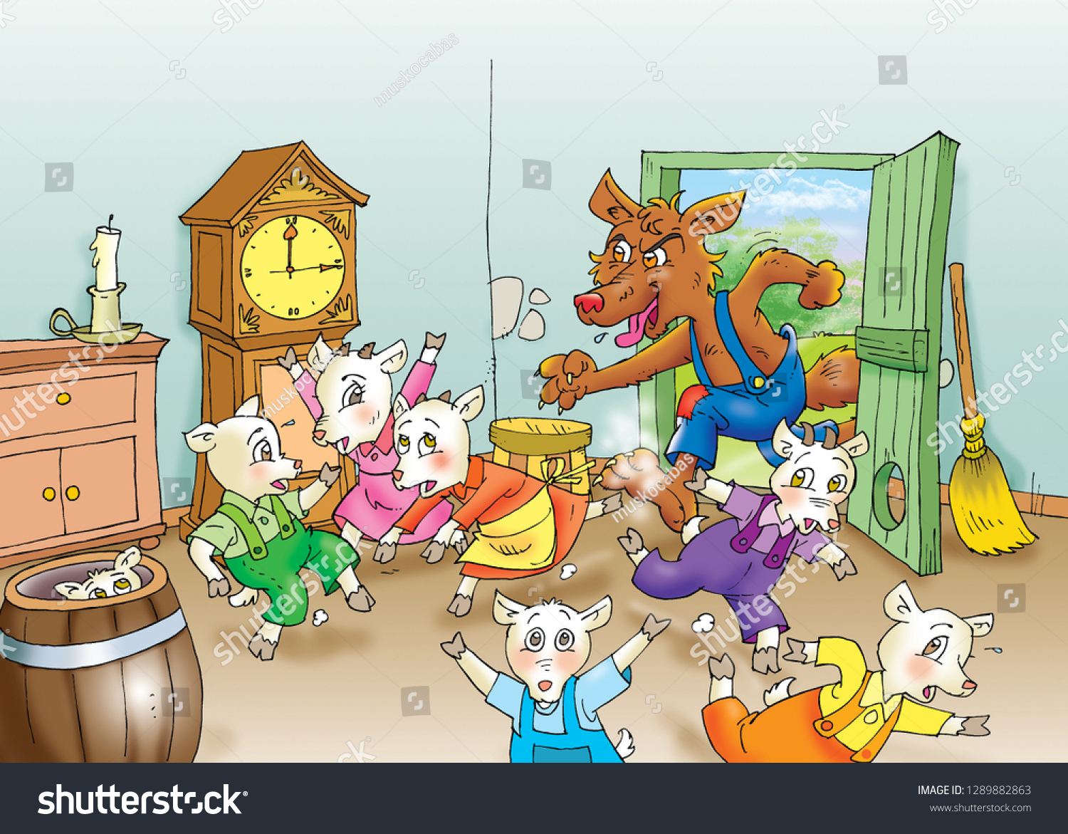 25 Wolf And The Seven Little Goats Images Stock Photos Vectors 
