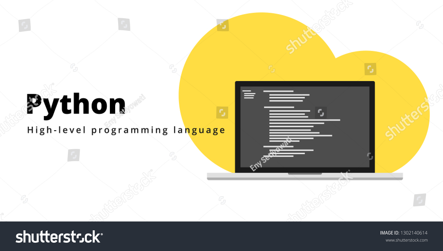 Learn Code Phyton Programming Language Script Stock Vector (Royalty ...