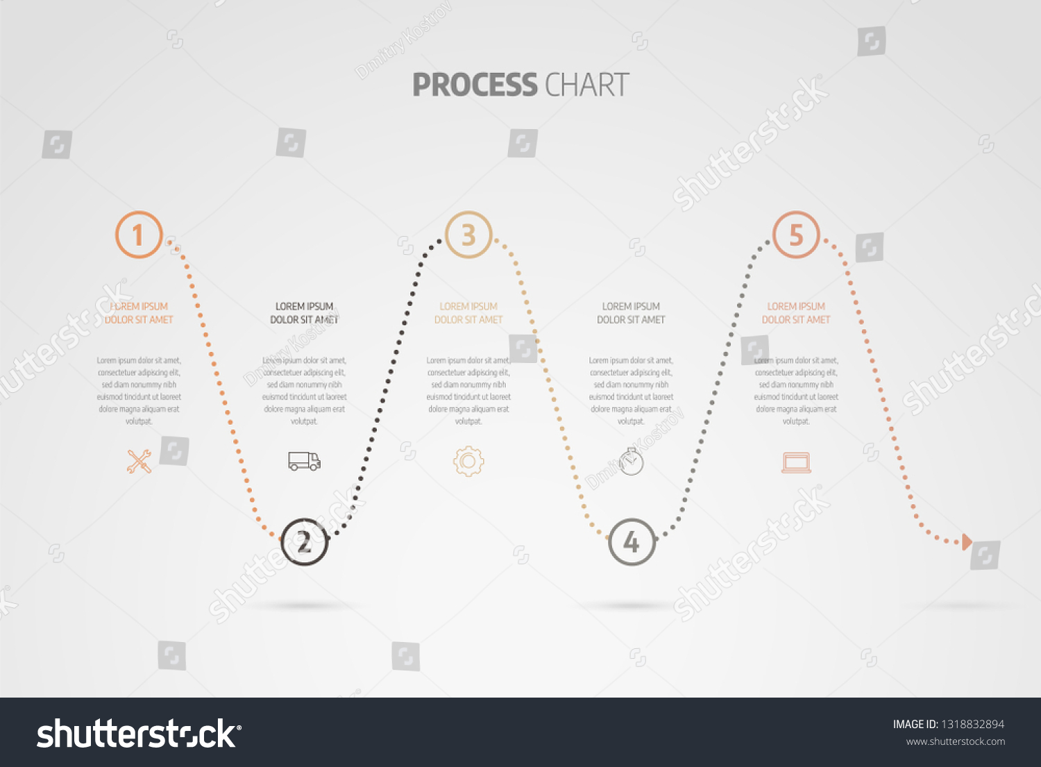 Infographic Design Timeline Process Chart Business Stock Vector ...