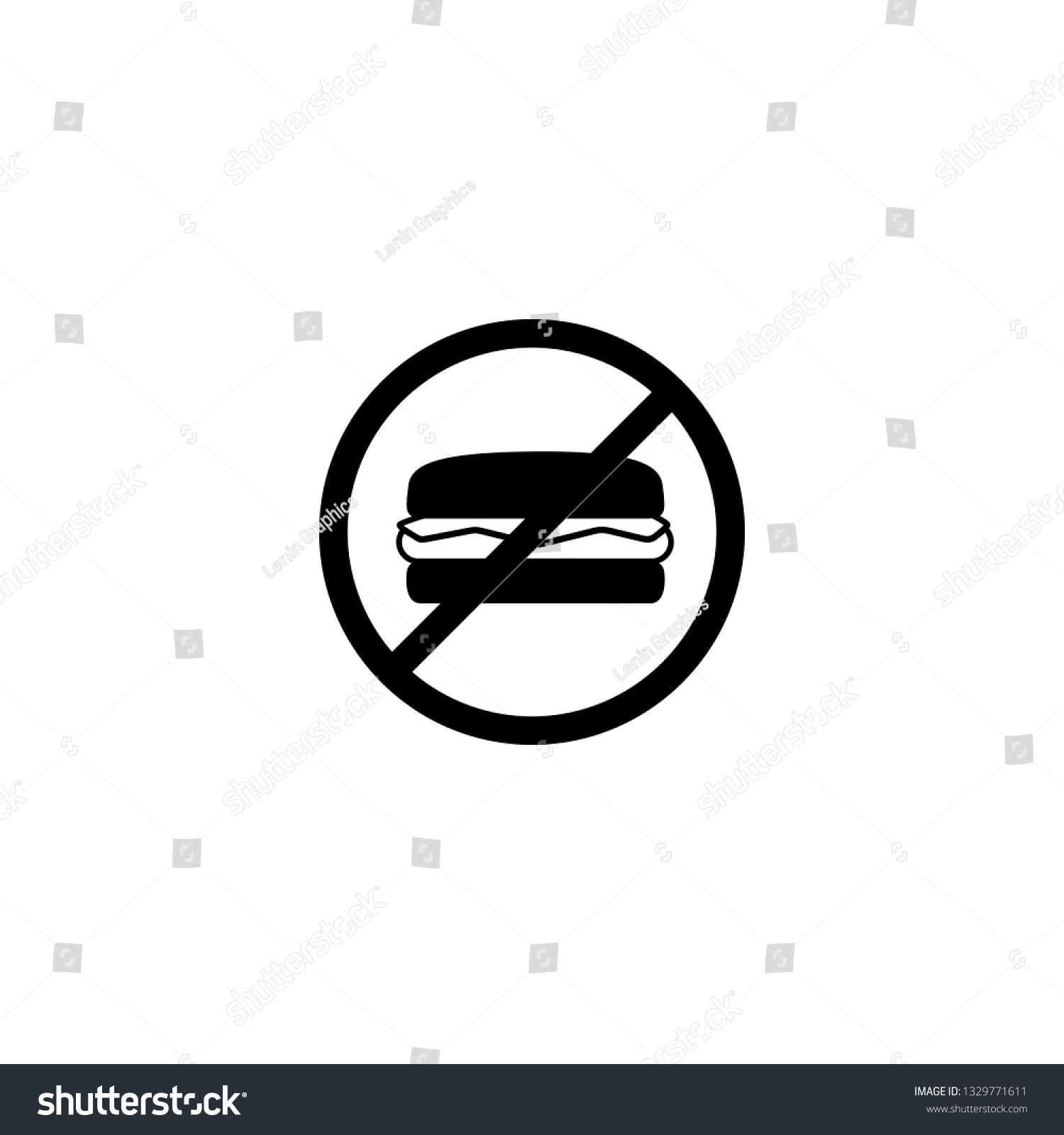 Do Not Eat Icon Vector Do Stock Vector (Royalty Free) 1329771611