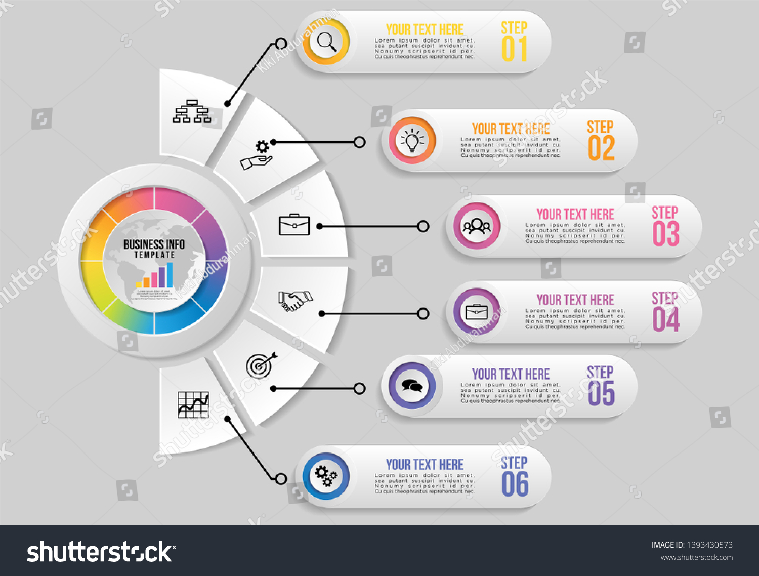 Infographic Vector Design Template Business Data Stock Vector (Royalty ...