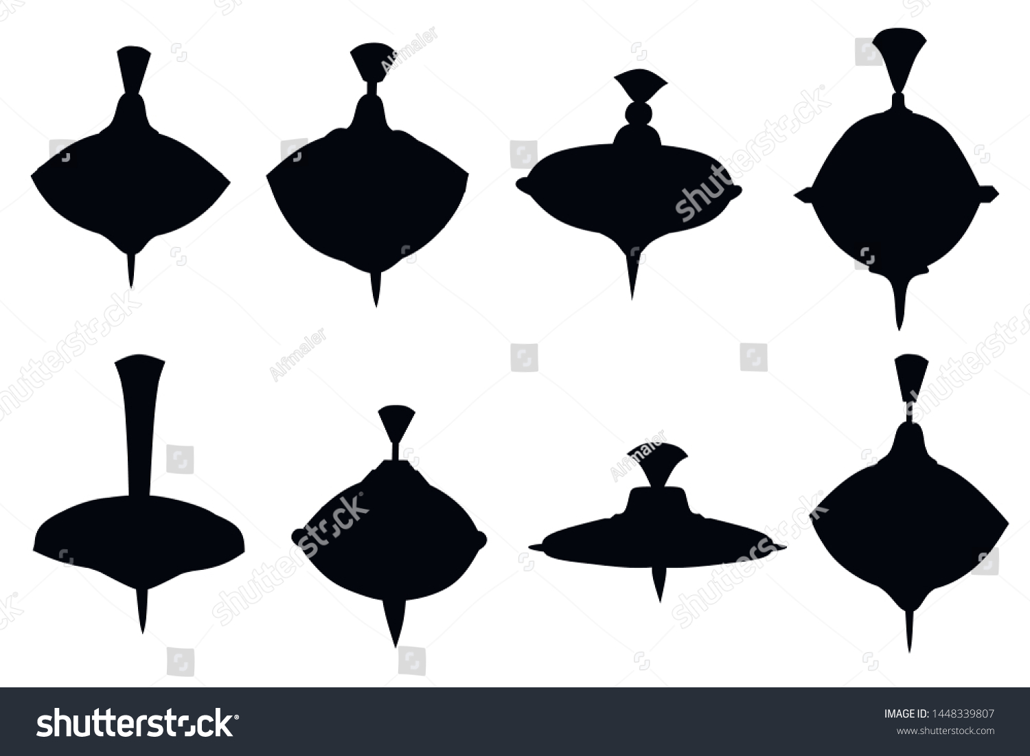 Spinning Top Clipart Black And White Fish