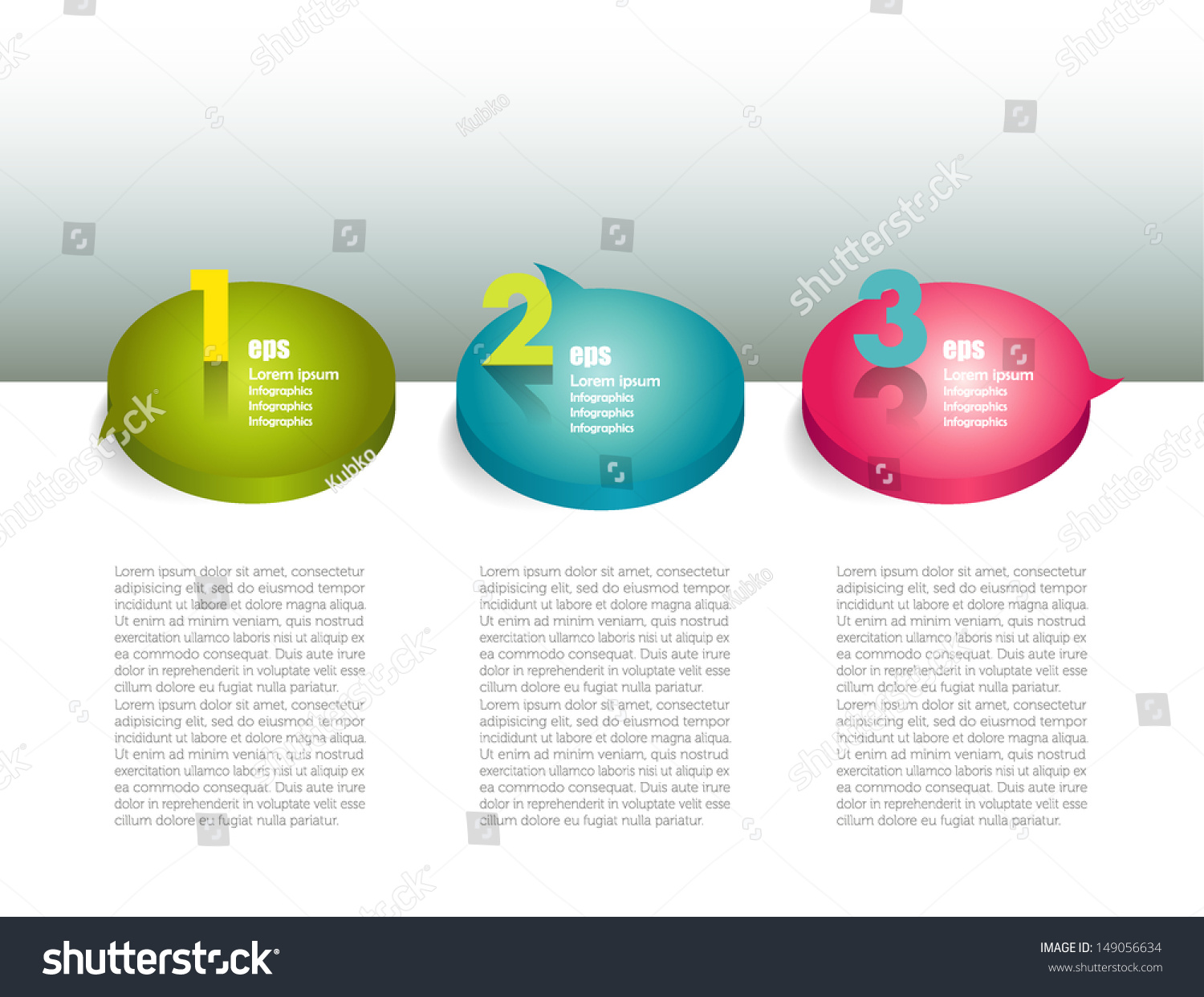 Speech Bubble Diagram Text Fields Infographic Stock Vector (Royalty ...