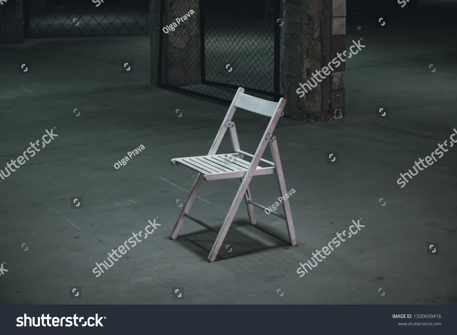 Empty Chair Dark Room Lonely Object Stock Photo 1500699416 Shutterstock