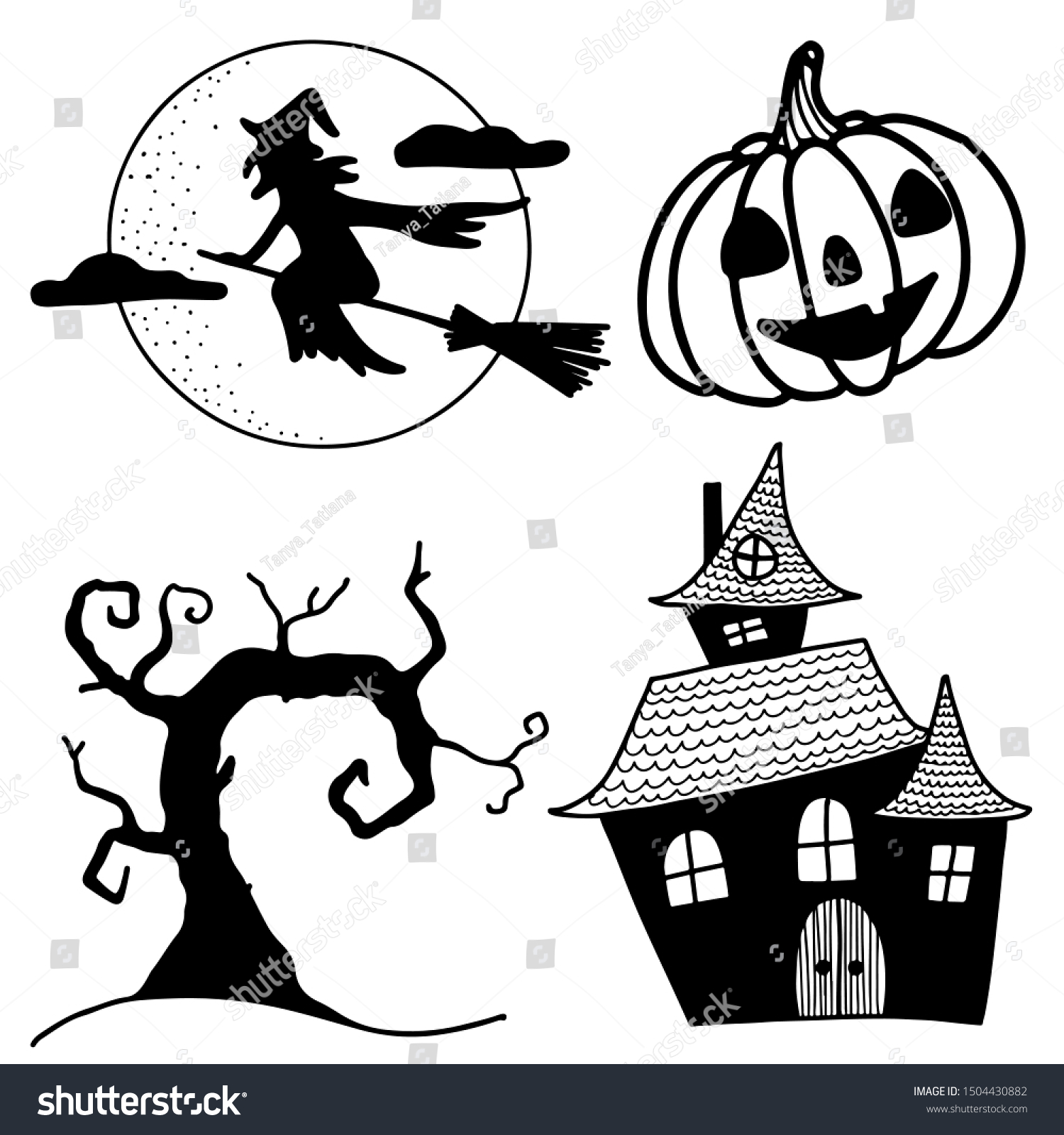 Hand Drawn Halloween Vector Icons Set Stock Vector Royalty Free hand-drawn-halloween-vector-icons-set-stock-vector-royalty-free