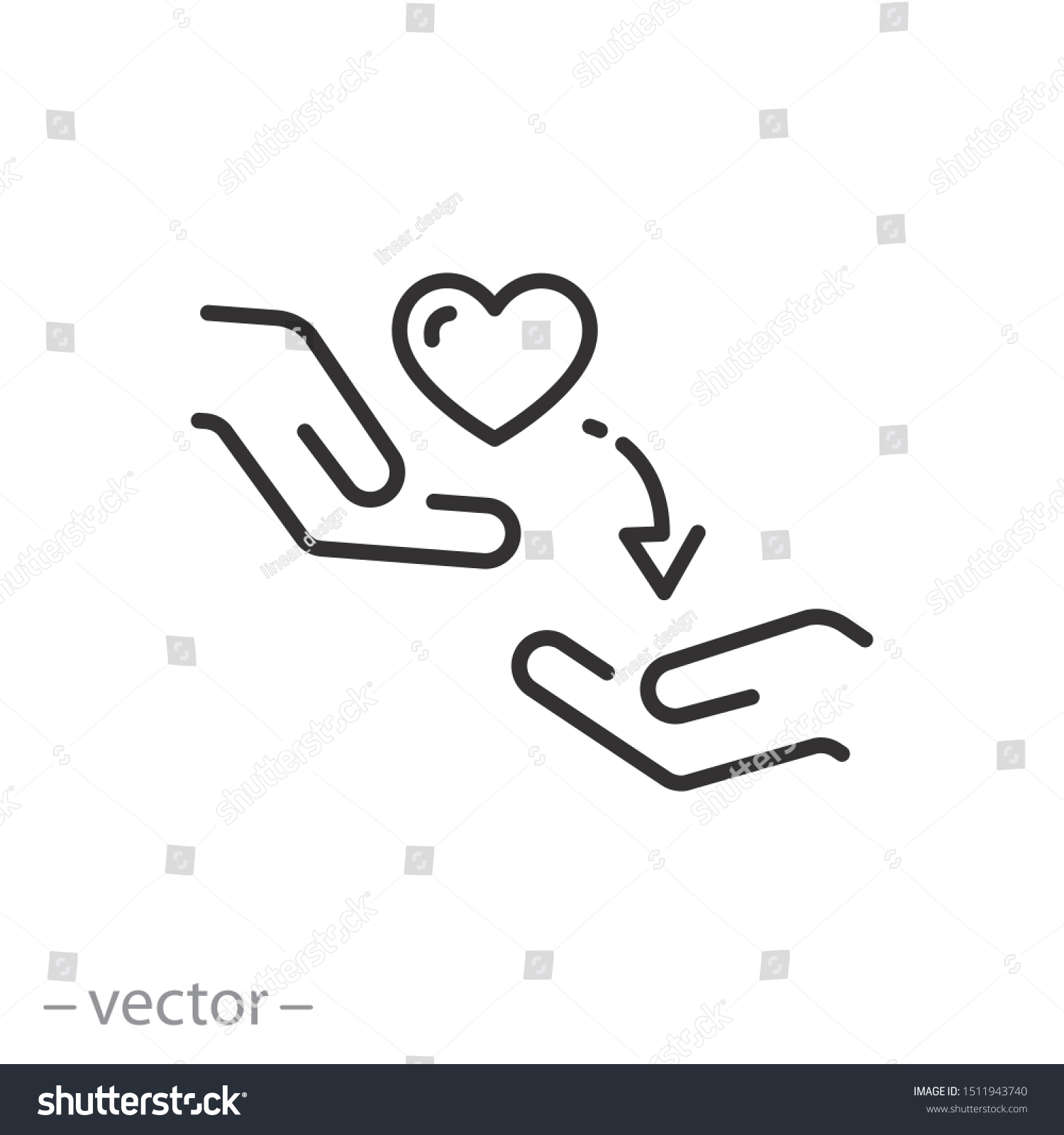 Kindness Icon Kind Concept Random Act Stock Vector (Royalty Free