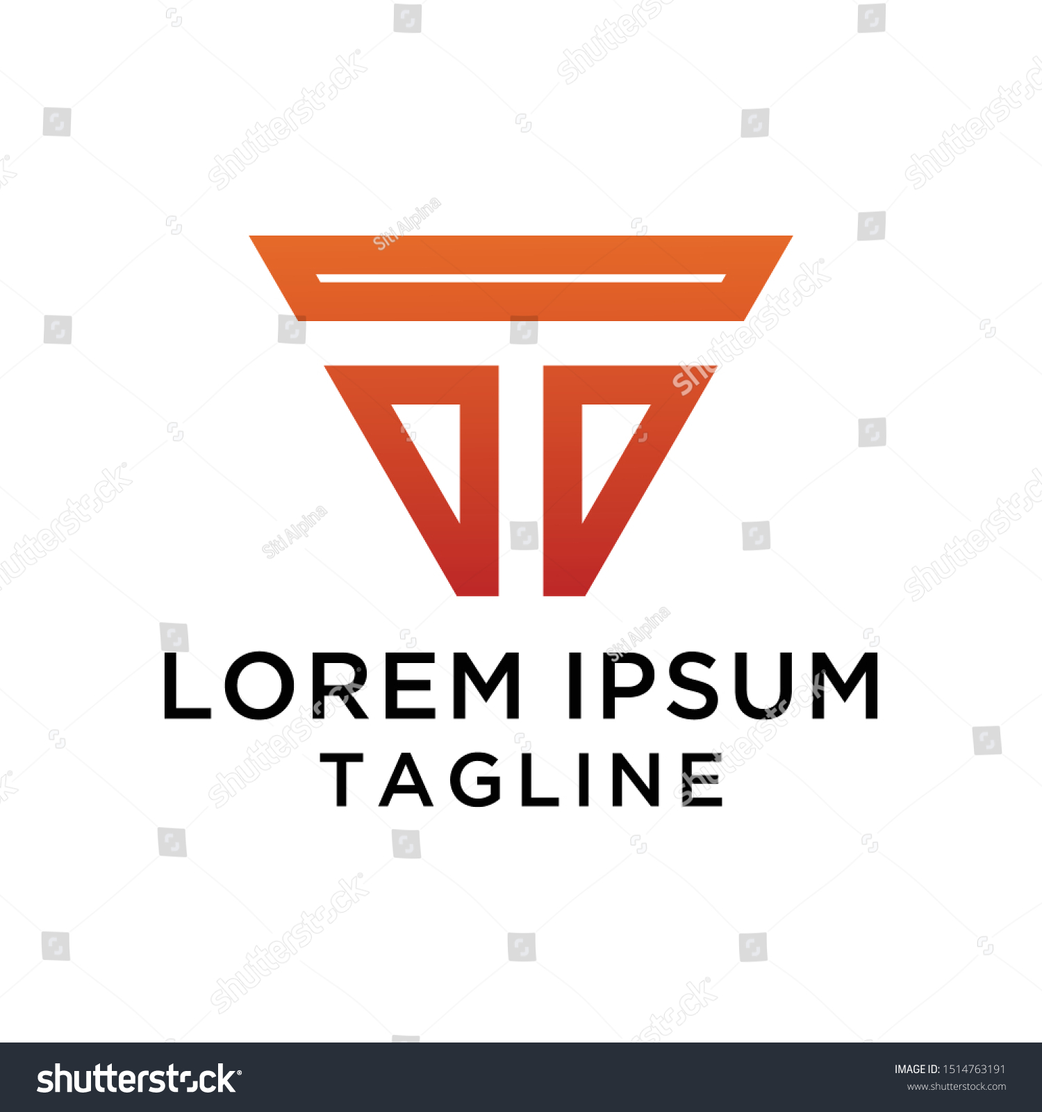 Initial Letter T Triangle Logo Template Stock Vector (Royalty Free ...