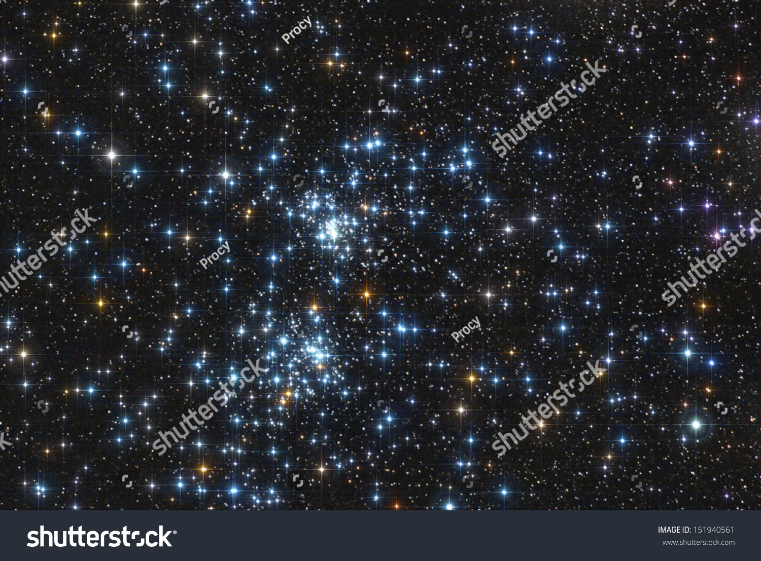 Famous Stars Double Cluster Constellation Perseus Stock Photo ...