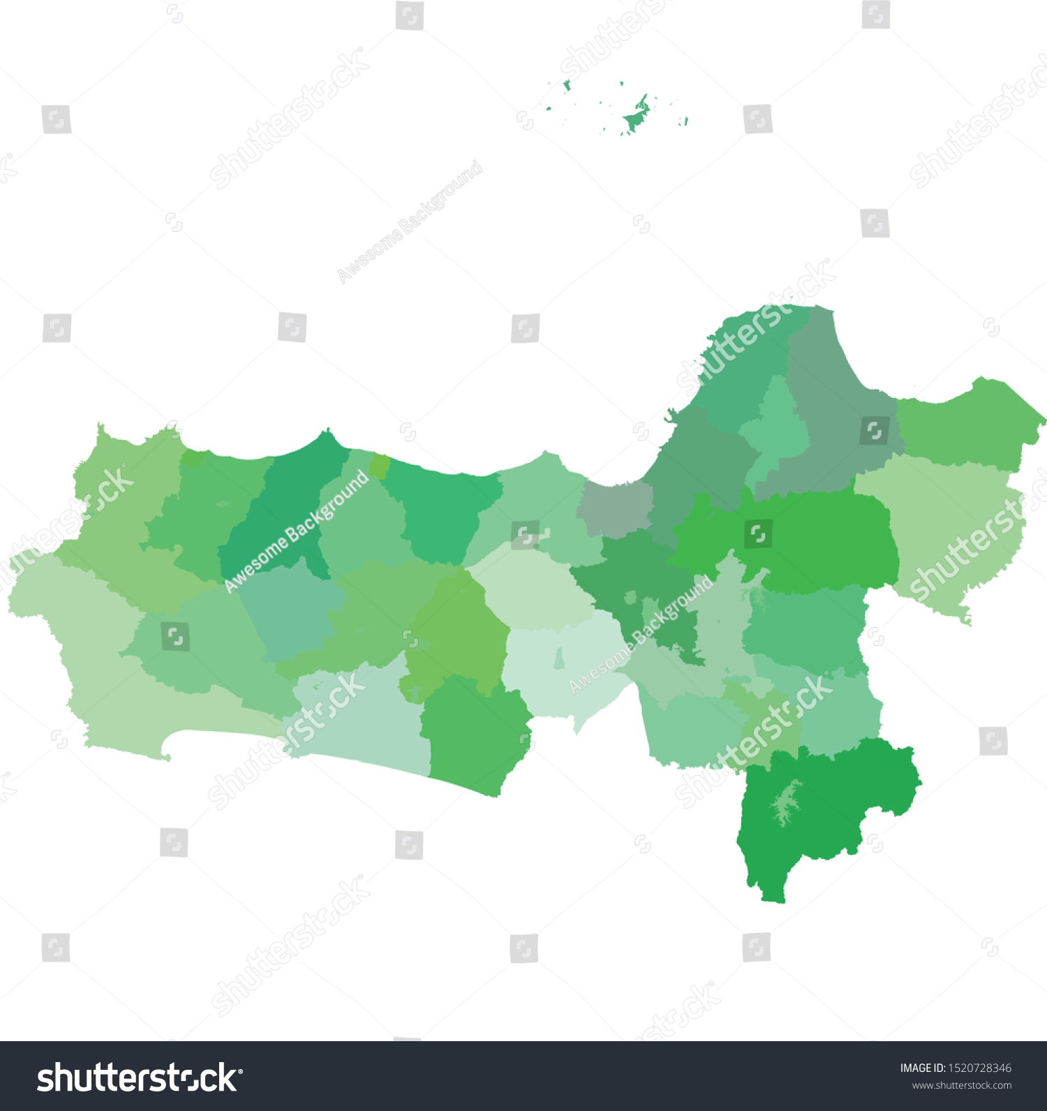 Map Regency Province Central Java Stock Vector (Royalty Free ...