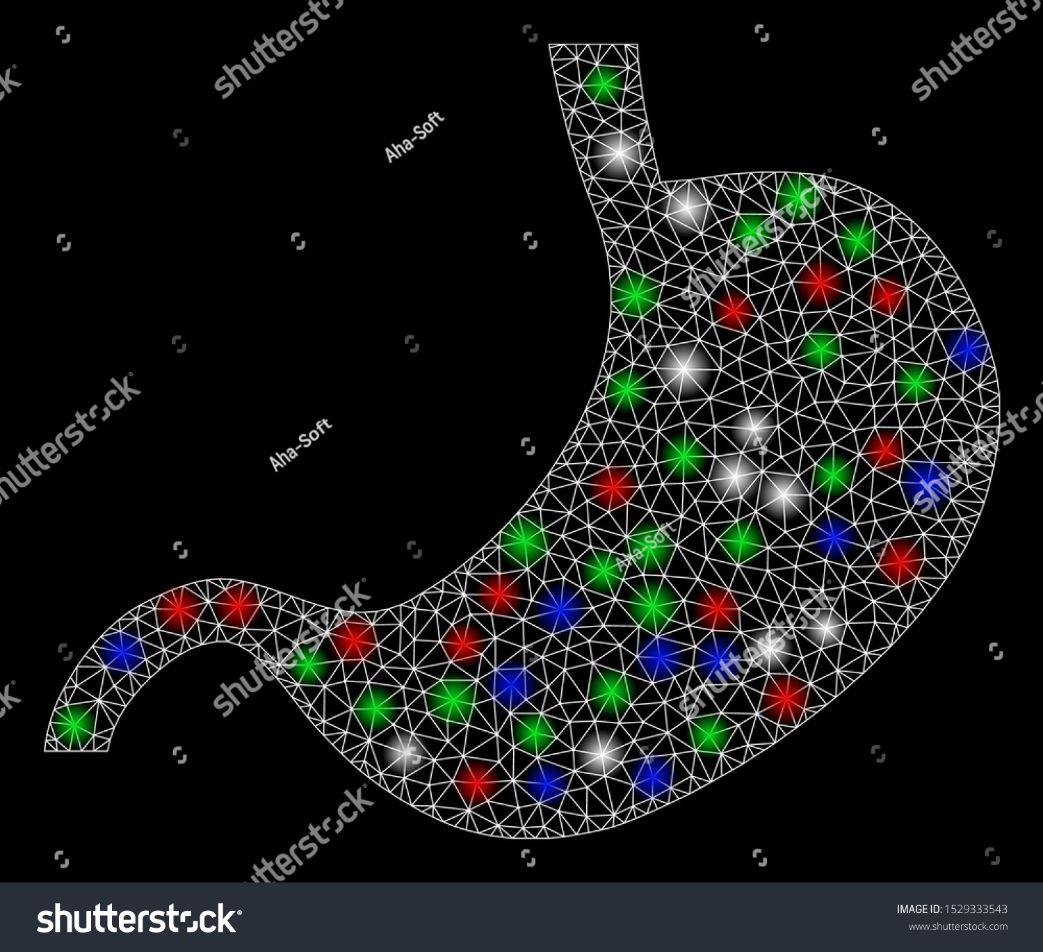 Bright Mesh Stomach Glare Effect White Stock Vector (Royalty Free) 1529333543 Shutterstock