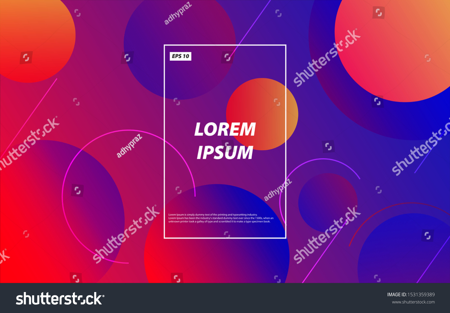 Abstract Background Geometric Gradient Circle Design Stock Vector