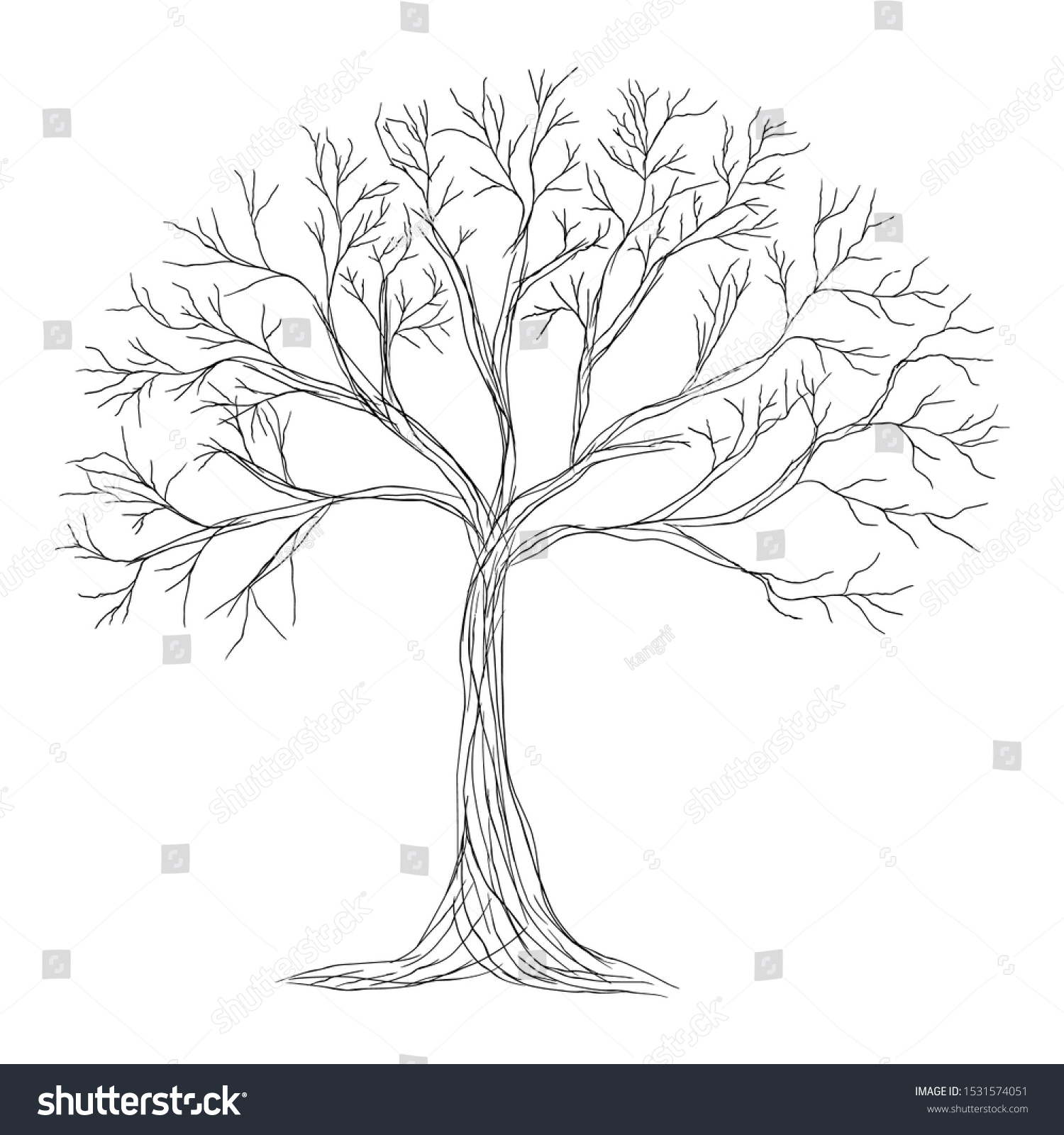 3,350 Tree Without Leaves Drawing Images, Stock Photos & Vectors