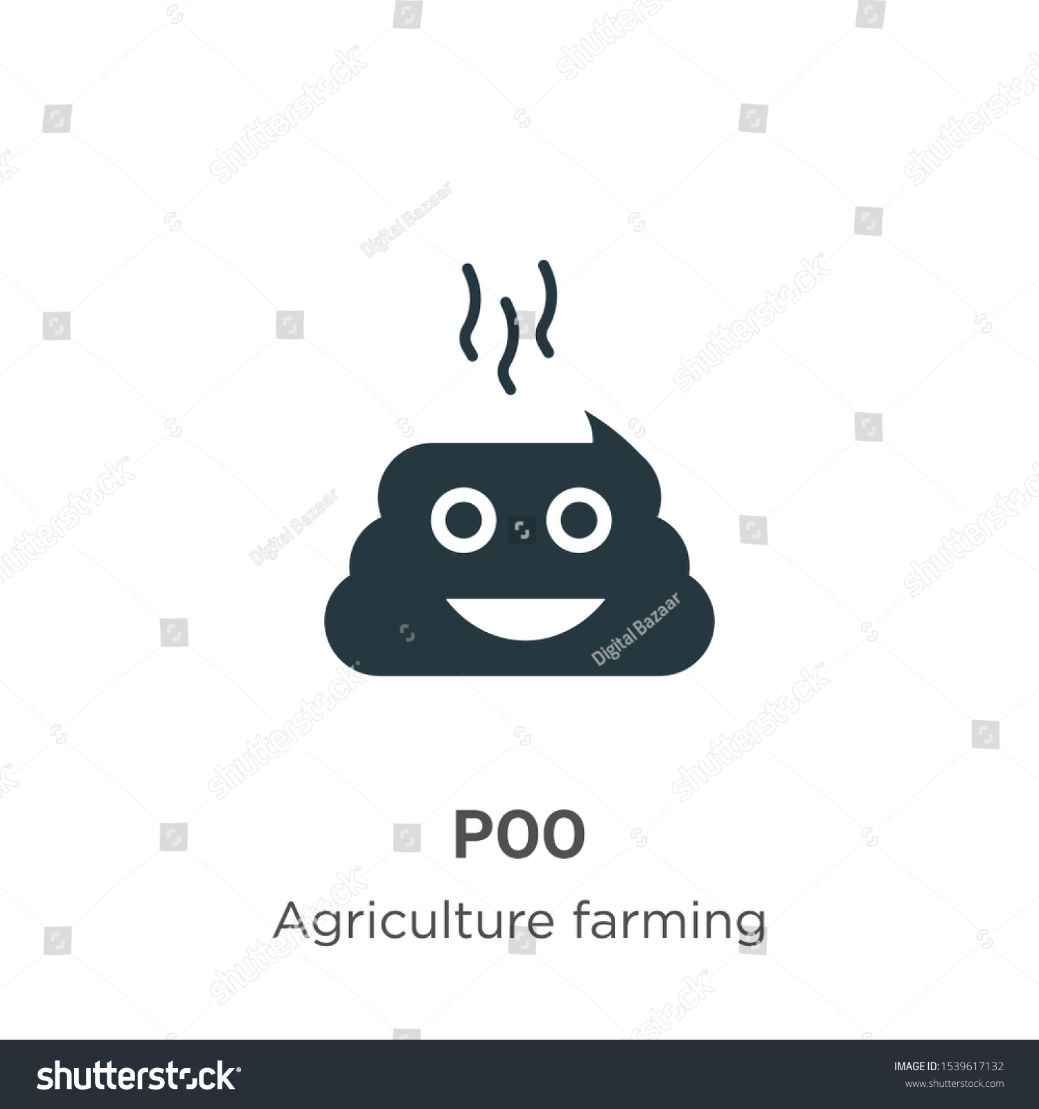 Poo Vector Icon On White Background Stock Vector (Royalty Free ...