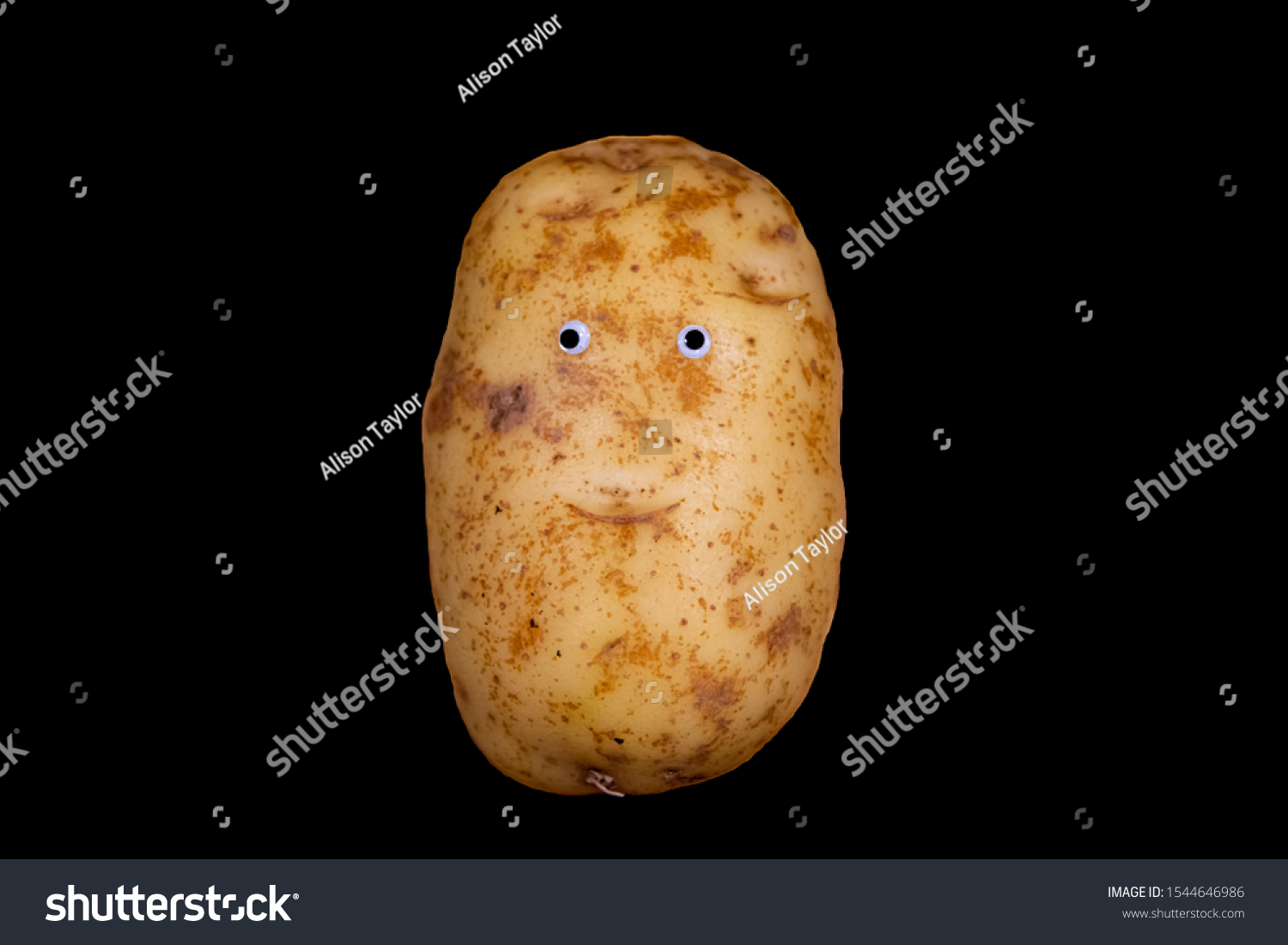 Isolated Potato Googly Eyes Face Against Stock Photo 1544646986 Shutterstock