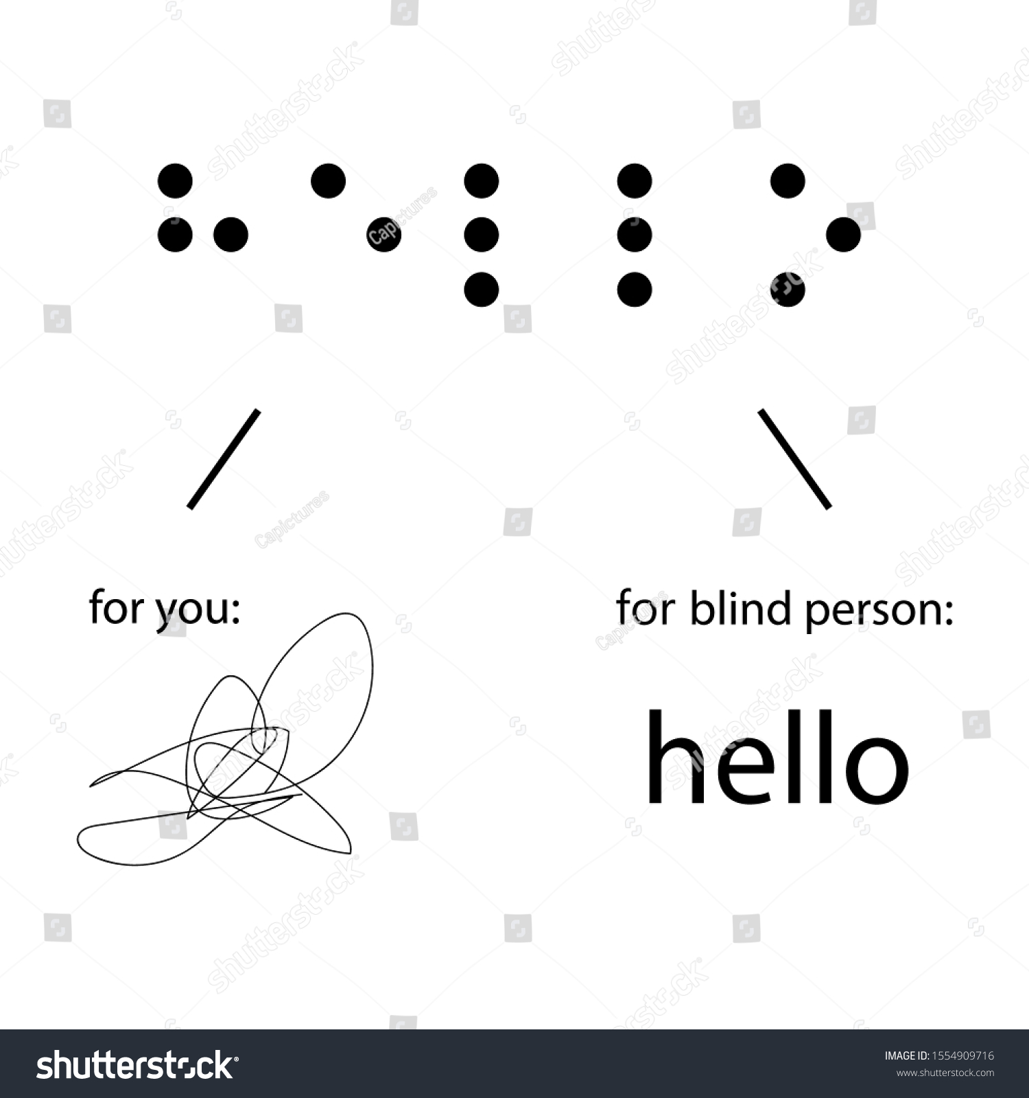 Example Braille Text Two Variations Abracadabra Stock Vector (Royalty Free) 1554909716