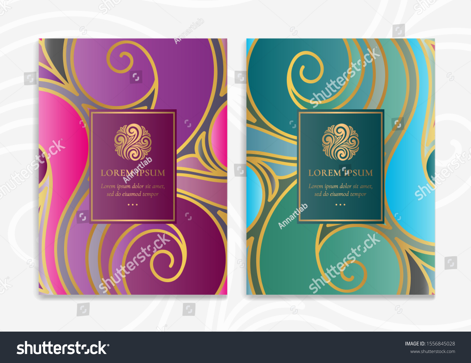 Abstract Colorful Greeting Card Design Luxury Stock Vector (Royalty ...