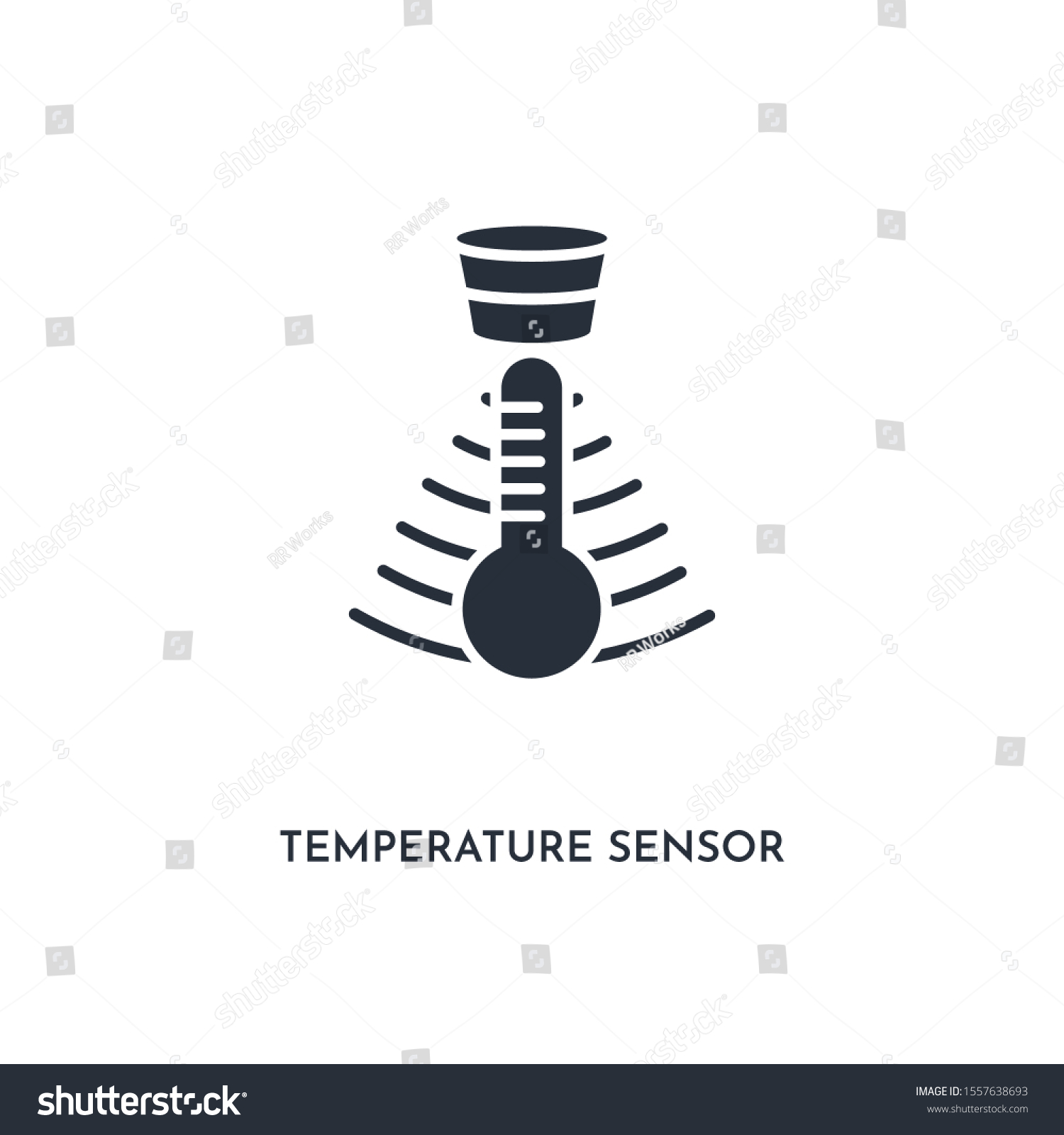 Temperature Sensor Icon Simple Element Illustration Stock Vector