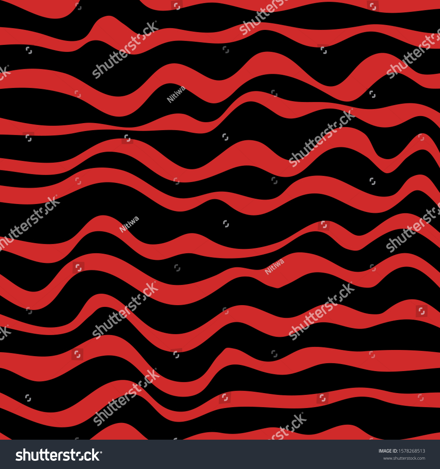 Abstract Red Black Waves Background Bold Stock Vector (Royalty Free