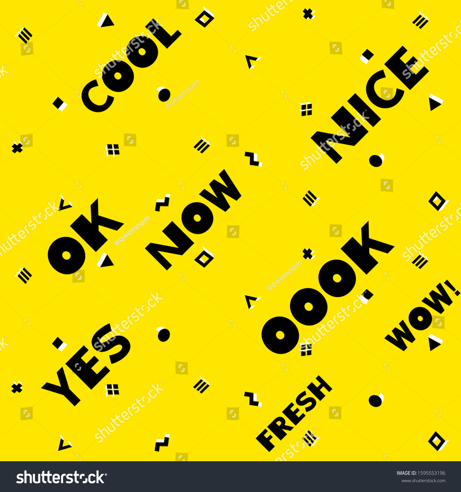 Vector Bright Yellow Background Word Abstract Stock Vector (Royalty