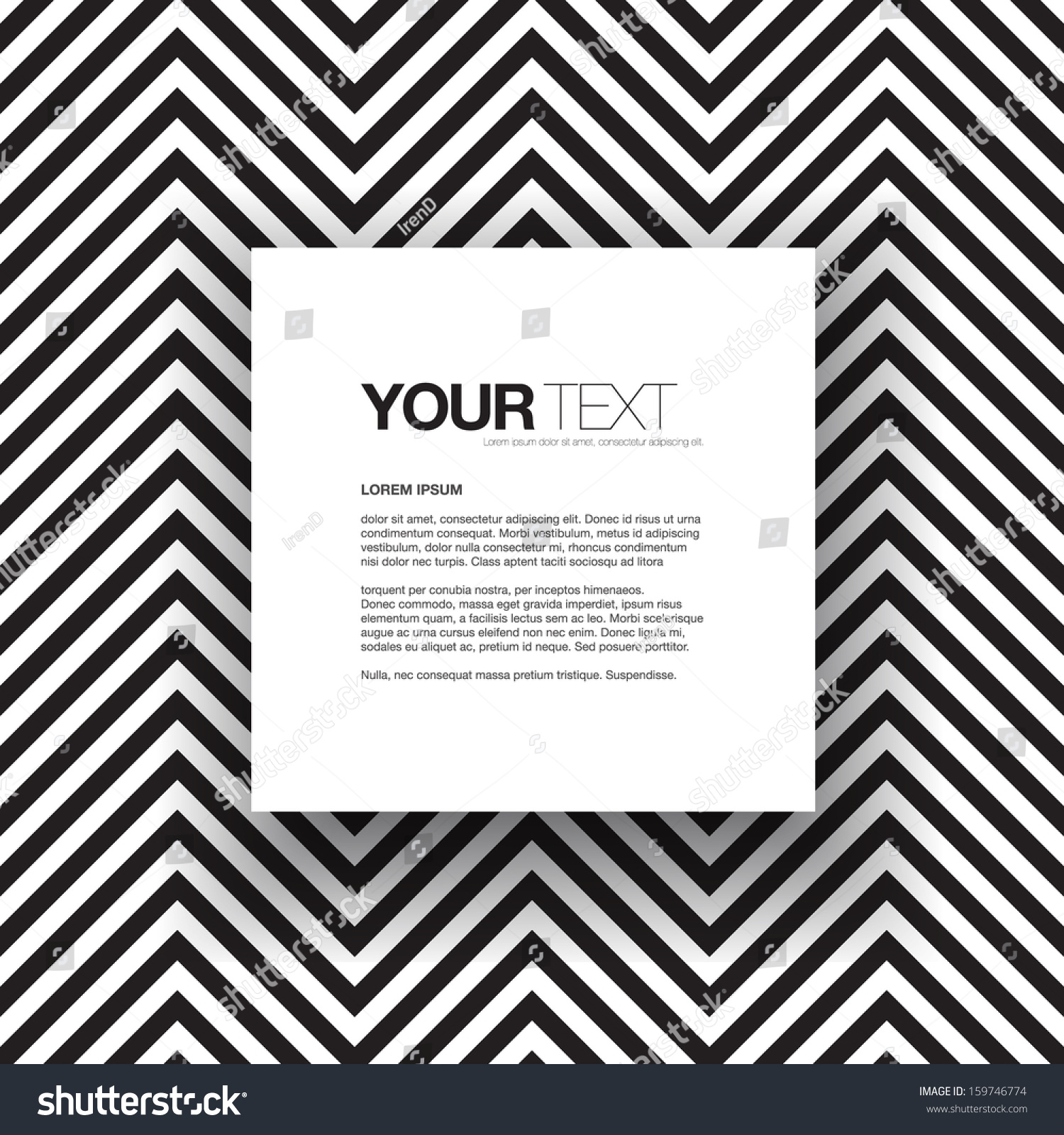 Abstract Black White Text Box Design Stock Vector (Royalty Free