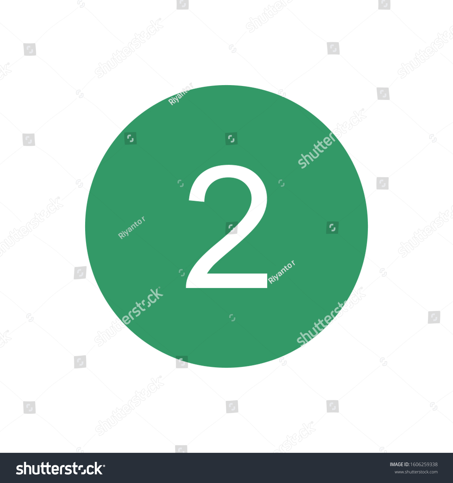 Number Two Green Background Stock Vector (Royalty Free) 1606259338 ...