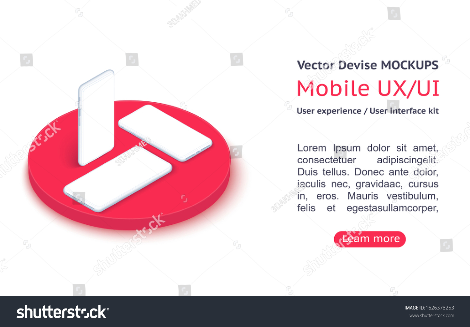 Isometric Concept Design Application Ui Ux Stock Vector (Royalty Free ...
