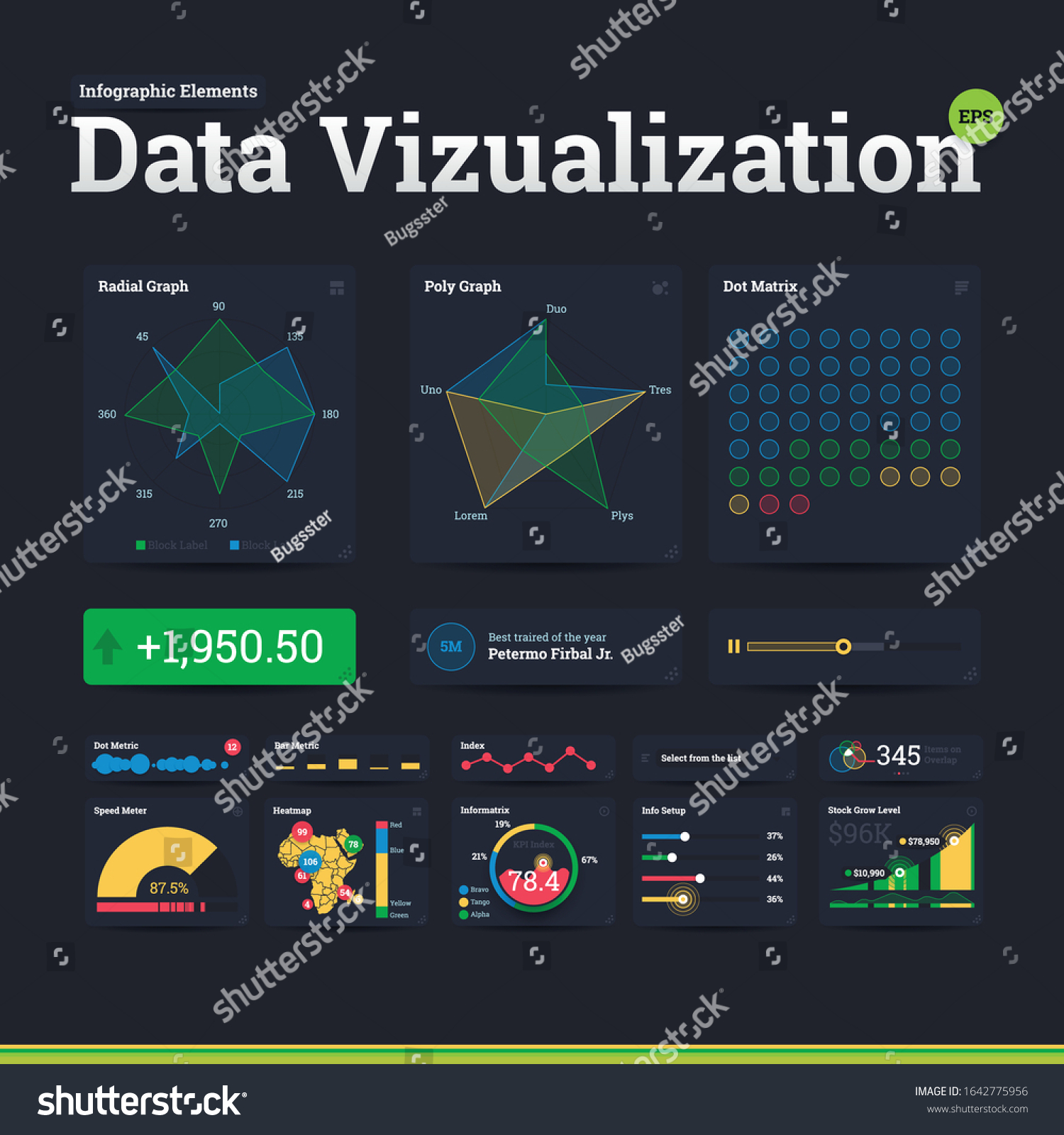 Vector Infographic Elements Set Data Visualization: เวกเตอร์สต็อก (ปลอด ...