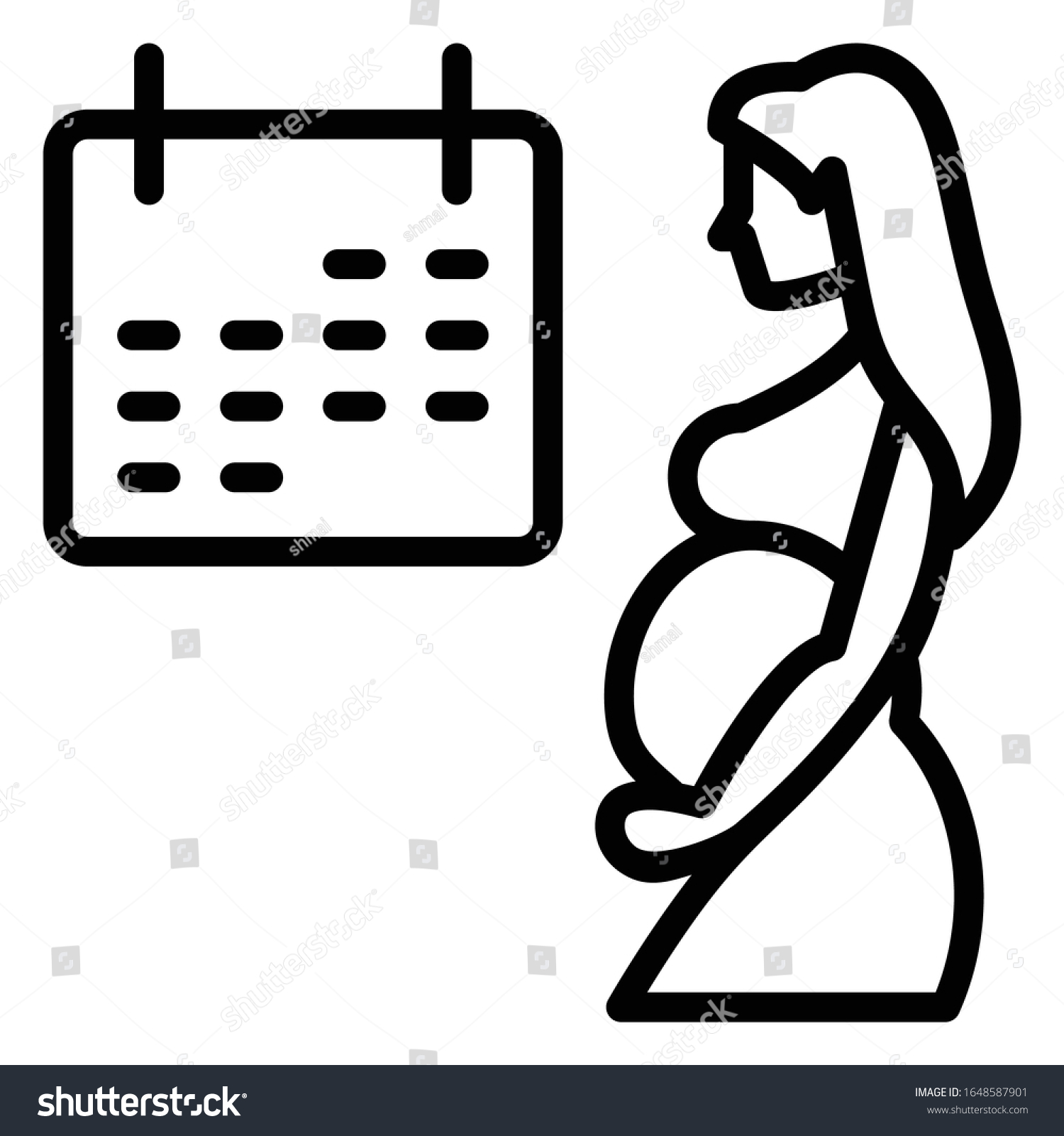Maternity Pay Leave Concept Hrm Symbol Stock Vector (Royalty Free