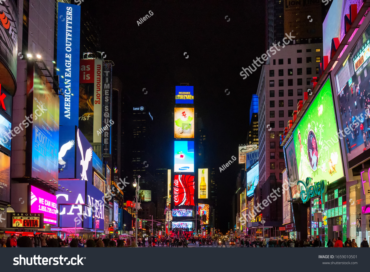 Times Square at Night - New York City 2013