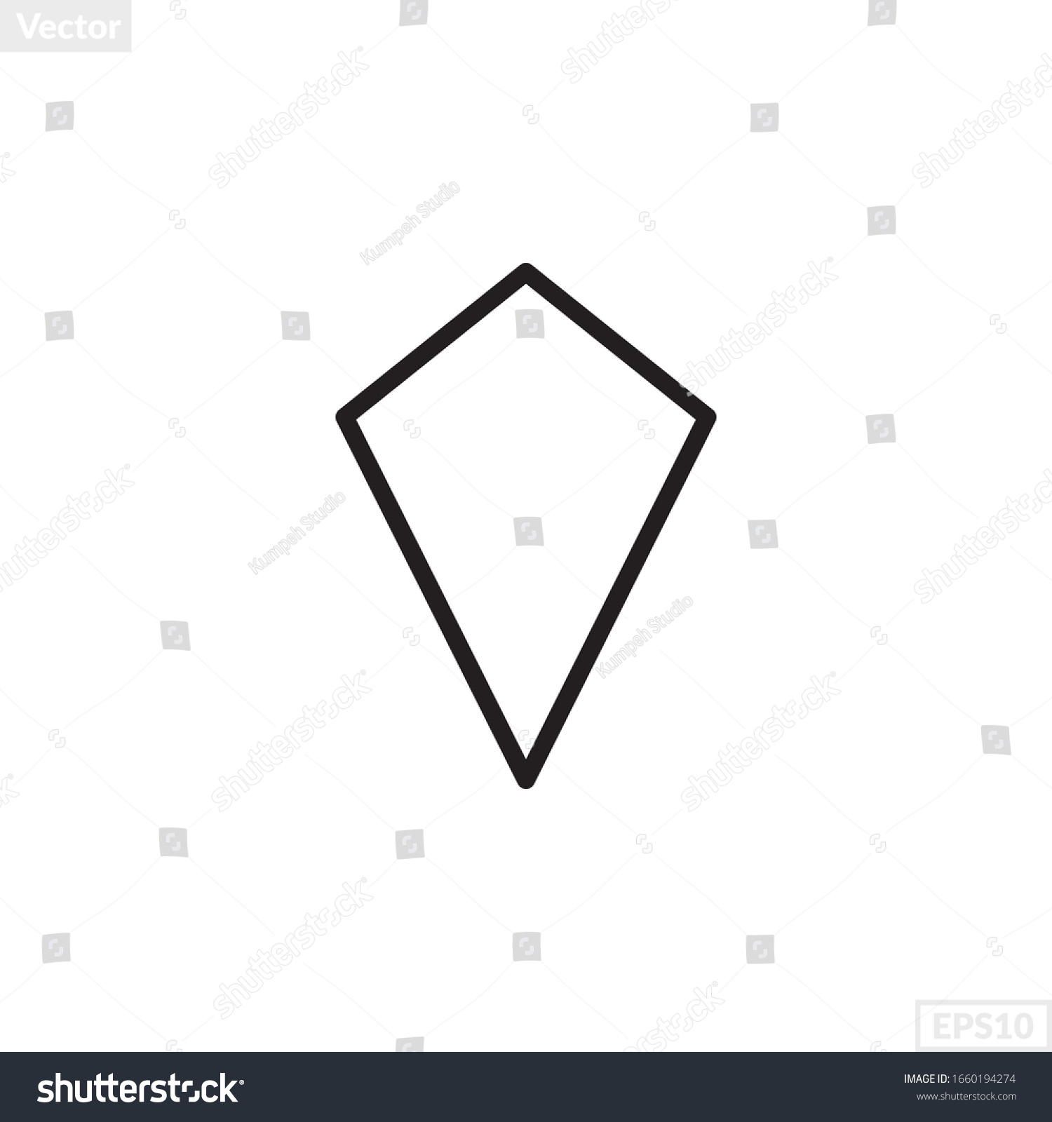 Kite Shape Illustration Vector Graphic Basic Stock Vector (Royalty Free) 1660194274 Shutterstock