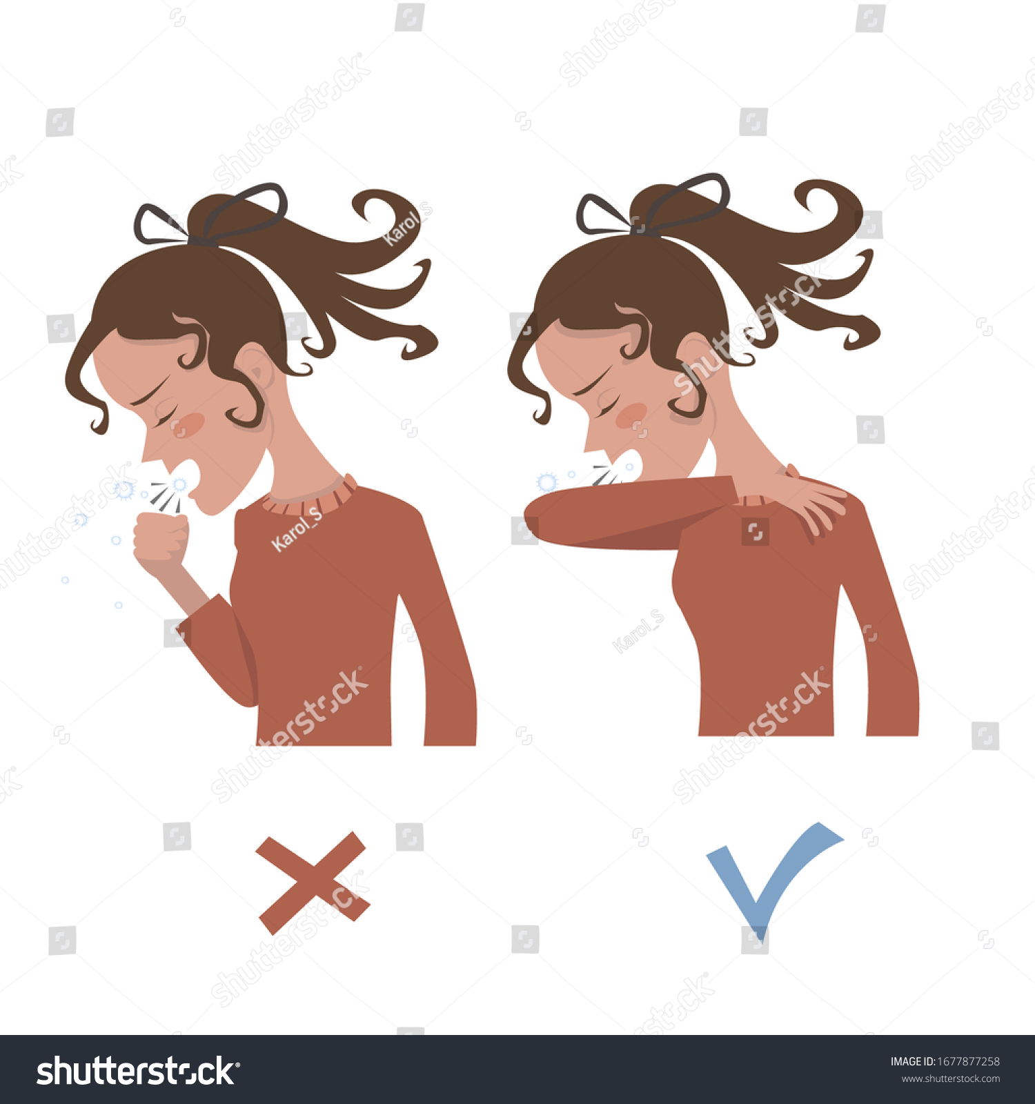 Allowance How Properly Cover Your Mouth Stock Vector (Royalty Free