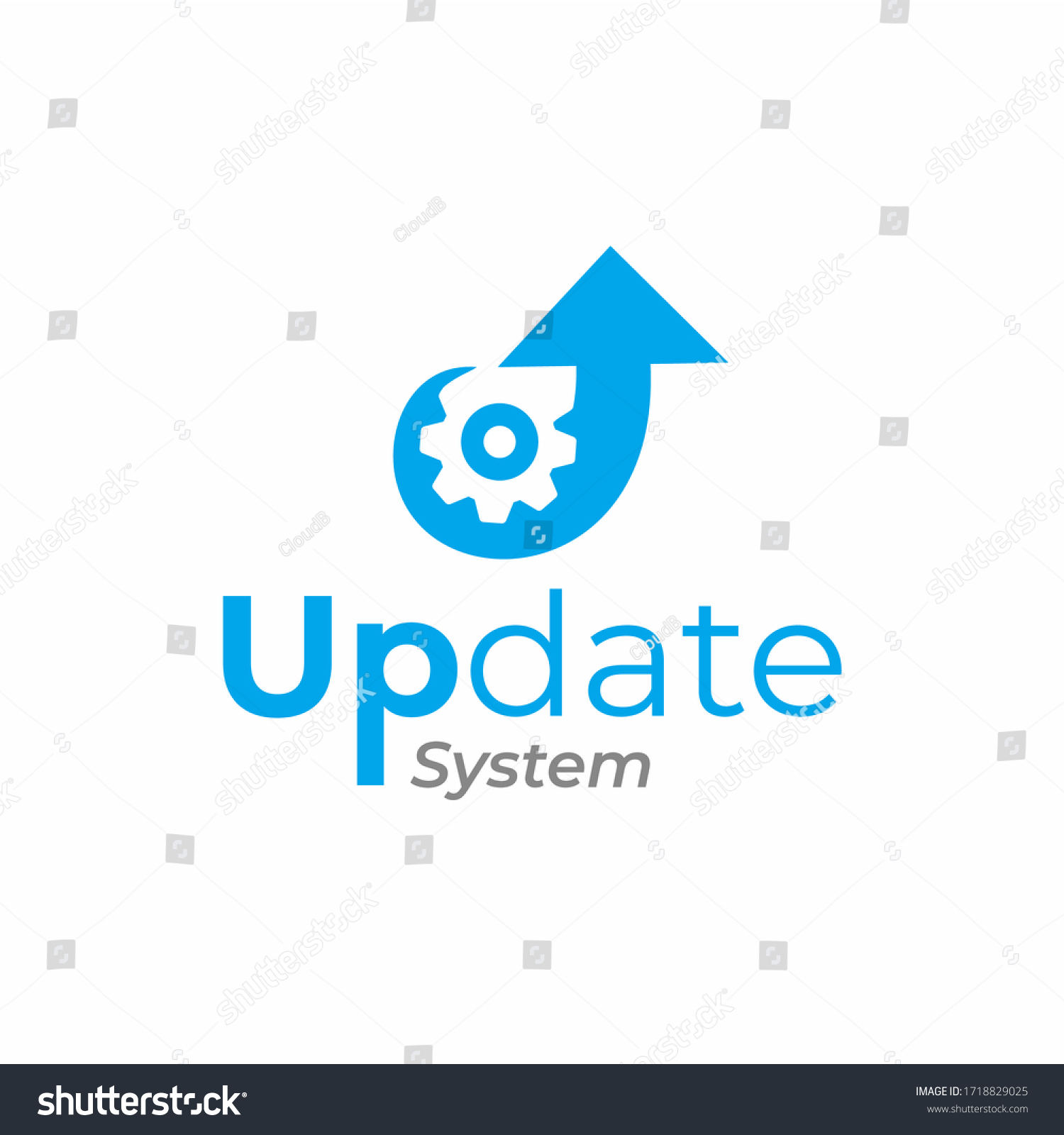 Setup Logo Template Software Upgrade Icon Stock Vector (Royalty Free