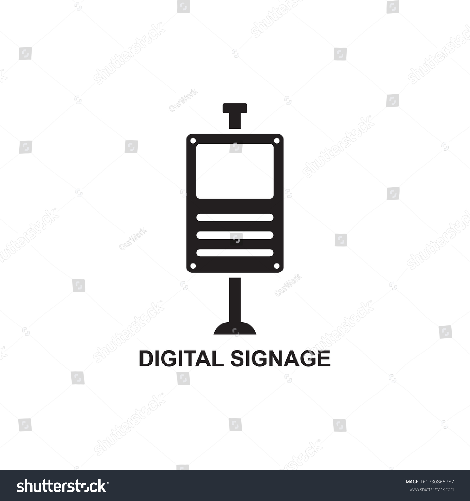 Digital Signage Icon Billboard Icon Stock Vector (Royalty Free