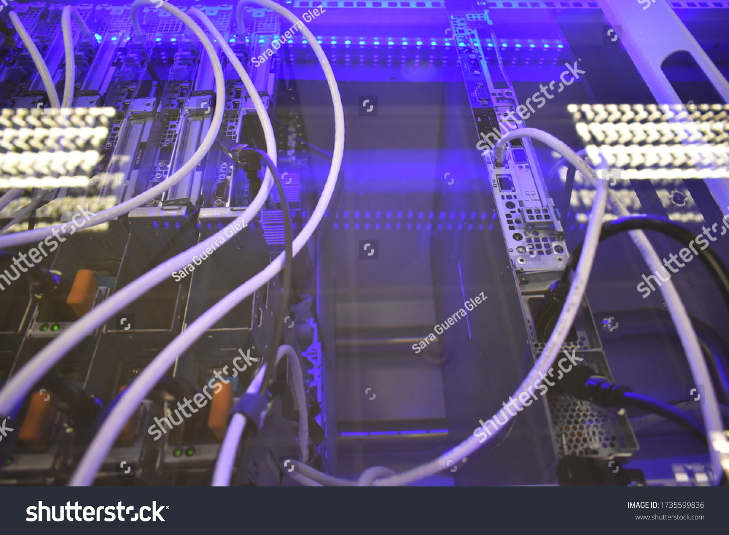  Server Submerged Underwater Operation Data Stock Photo 1735599836