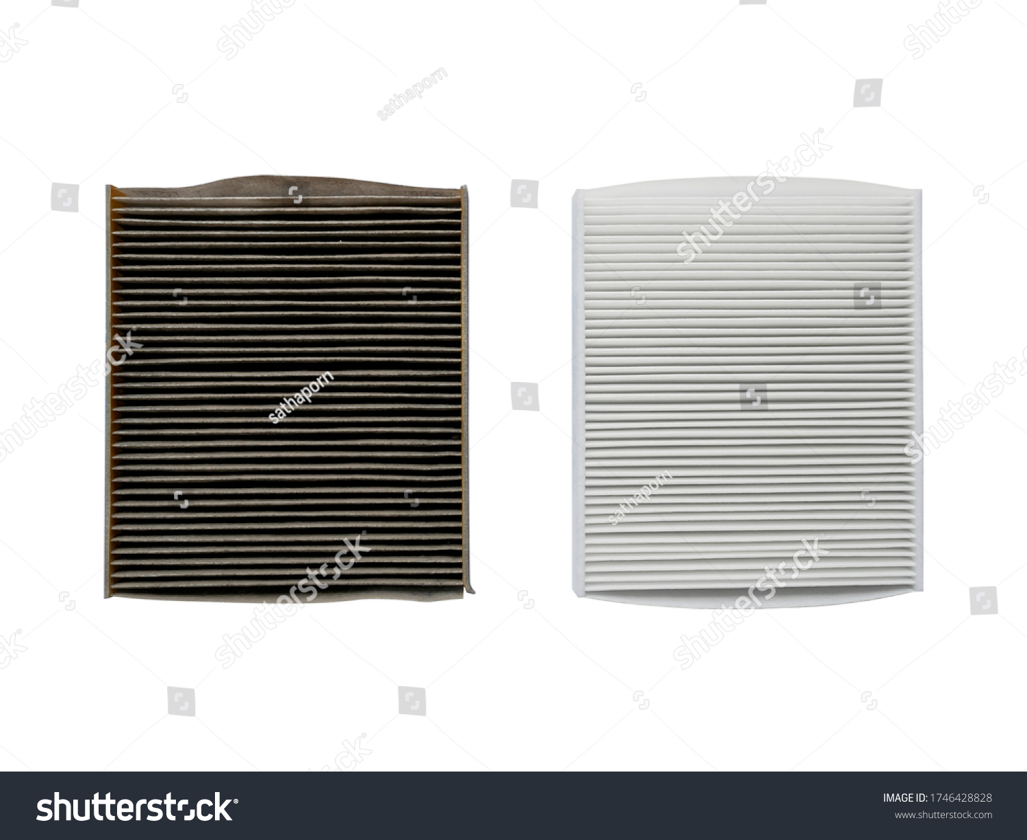 Air Filter Before After Isolated On Stock Photo 1746428828 Shutterstock