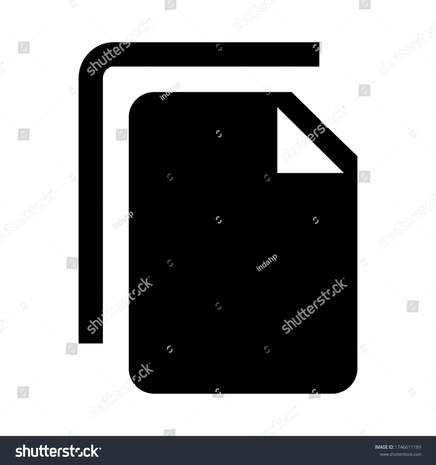 File Copy Icon Copy File Icon Stock Vector (Royalty Free) 1746611189 ...
