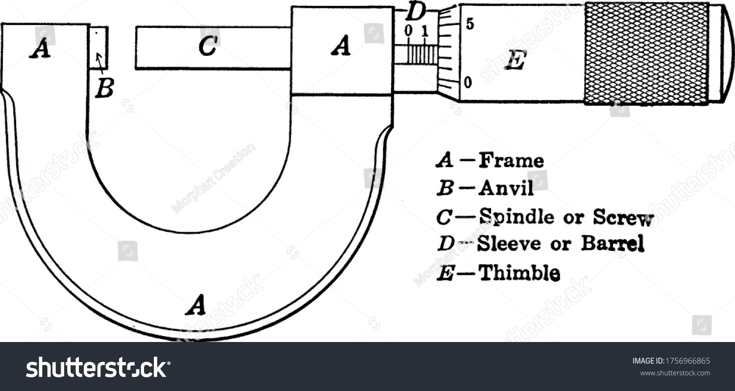 Micrometer Screw Gauge Device Used Accurate Stock Vector (Royalty Free