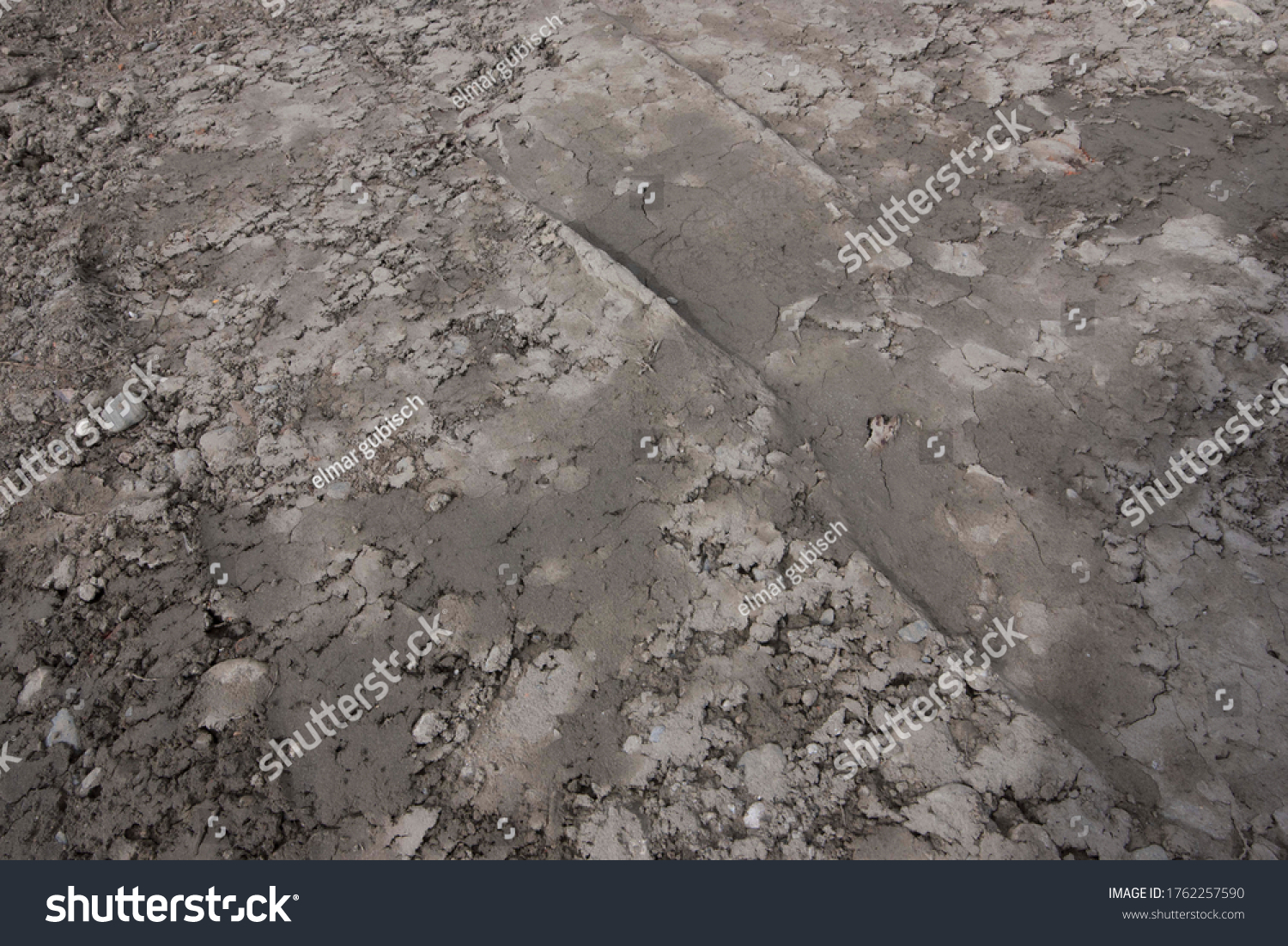 Soil Compaction Soil Structure Degradation Problem Stock Photo