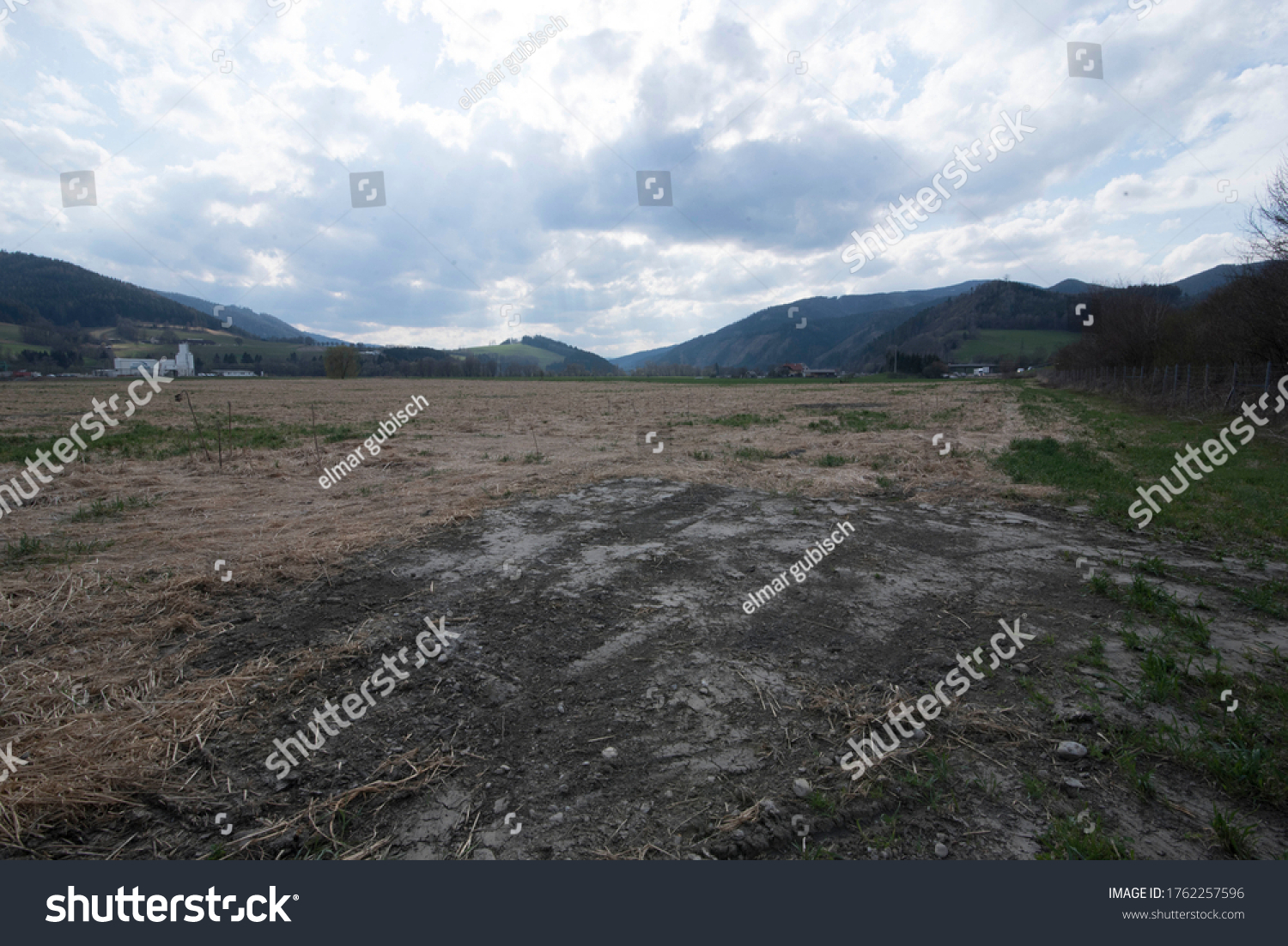 Soil Compaction Soil Structure Degradation Problem Stock Photo