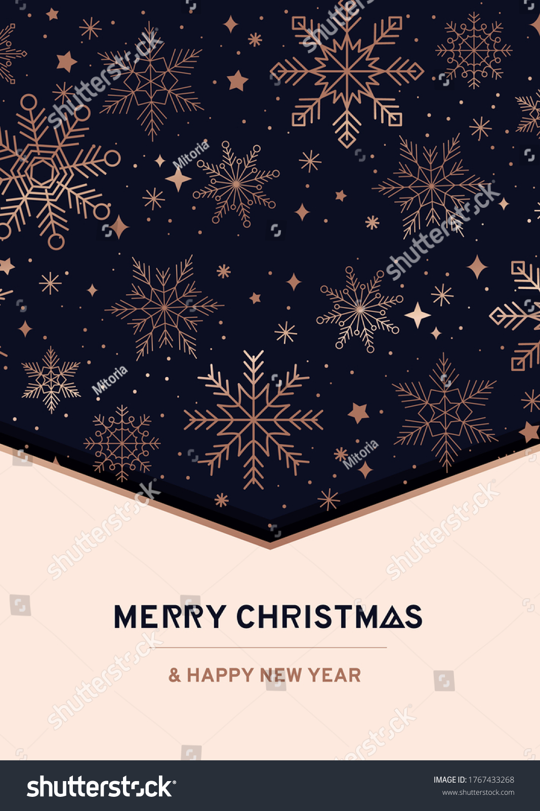 Luxury Holiday Greeting Card Design Rose Stock Vector (Royalty Free ...