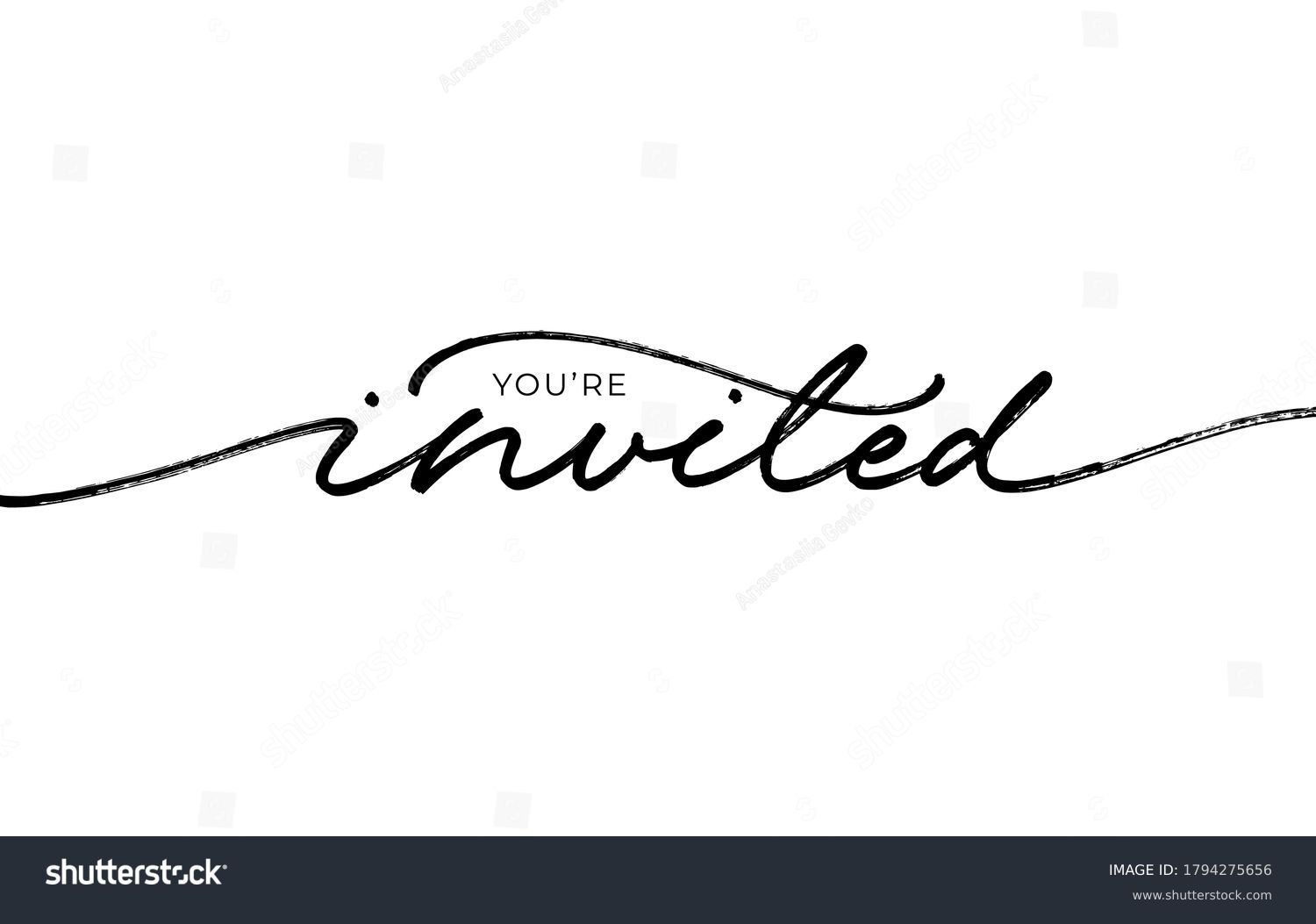323 You're Invited Words Stock Vectors and Vector Art | Shutterstock