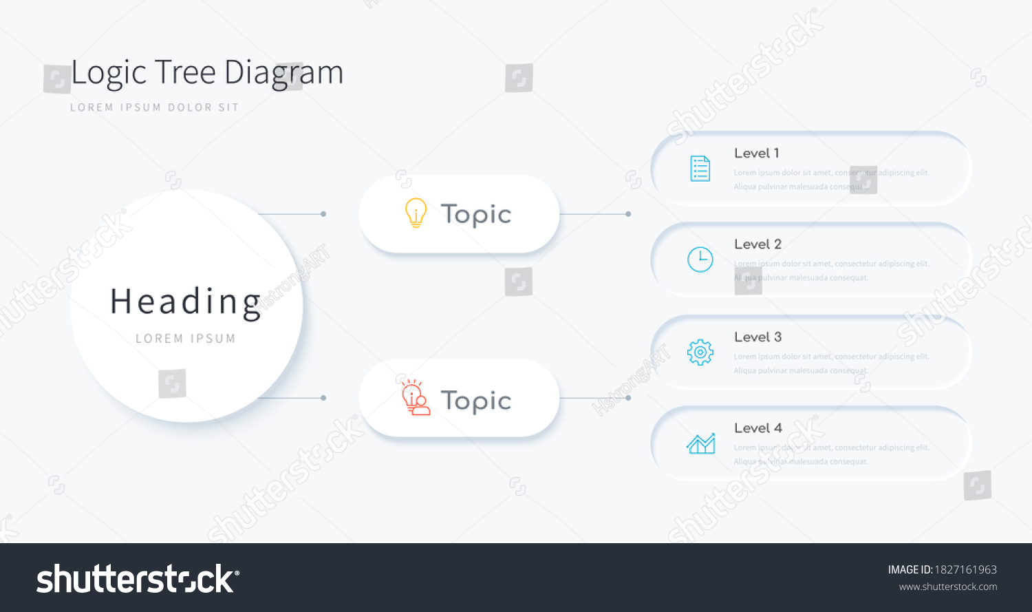 Logic Tree Diagram Infographic Template Design Stock Vector (Royalty ...